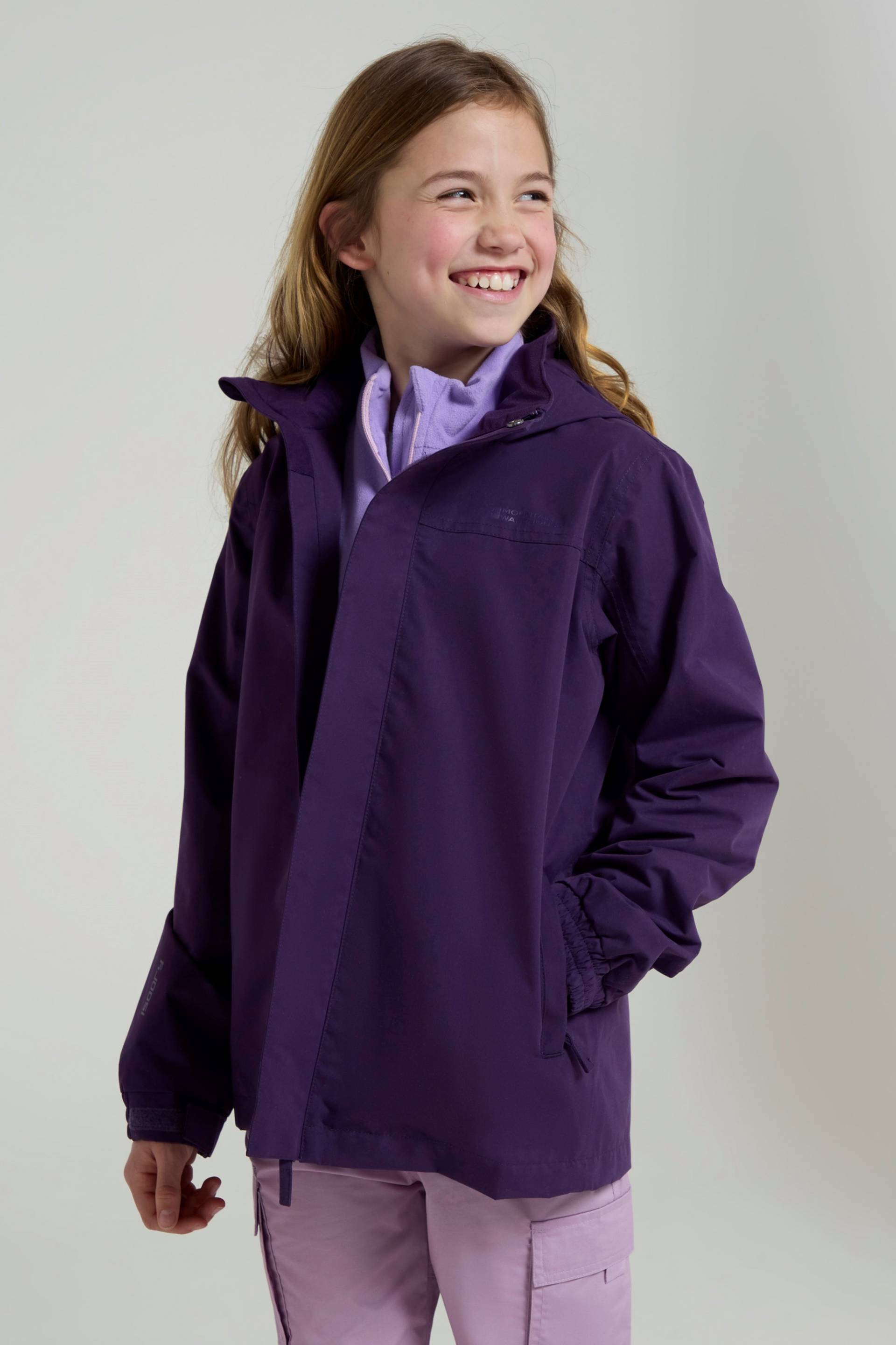 Solar wasserdichte Kinderjacke - Rosa von Mountain Warehouse