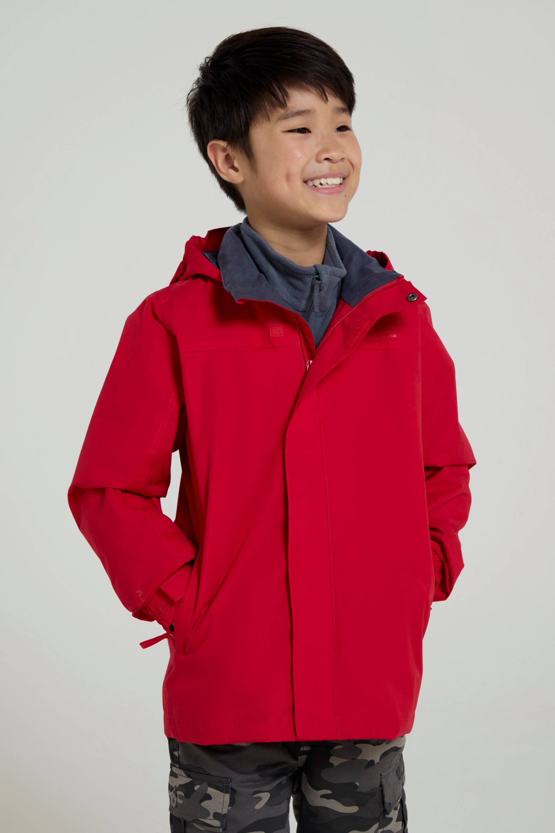 Solar wasserdichte Kinderjacke - Rot von Mountain Warehouse