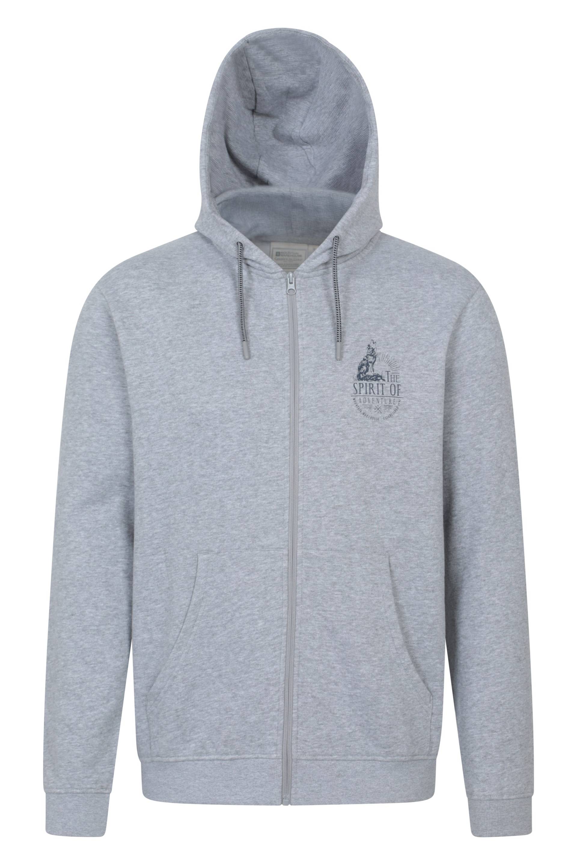 Spirit Of Adventure Herren-Kapuzenjacke mit Reißverschluss - Grau von Mountain Warehouse