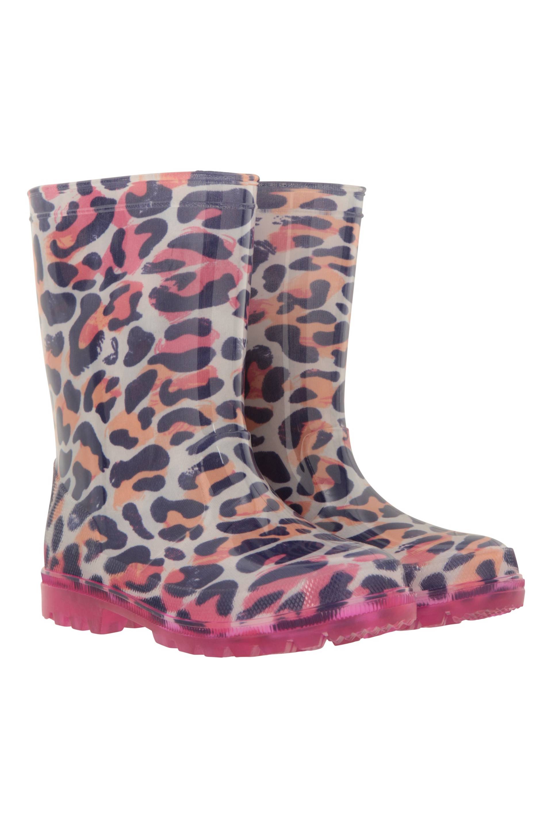 Splashed Kinder-Regenstiefel mit Blinklichtern - Rosa von Mountain Warehouse