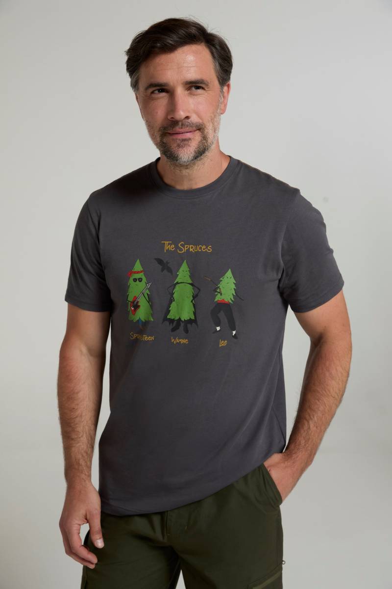 Spruce Springsteen Herren T-Shirt - Grau von Mountain Warehouse
