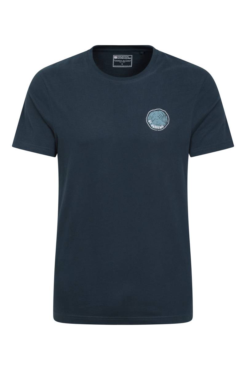St Andrews Tree Ring Herren T-Shirt - Dark Blau von Mountain Warehouse