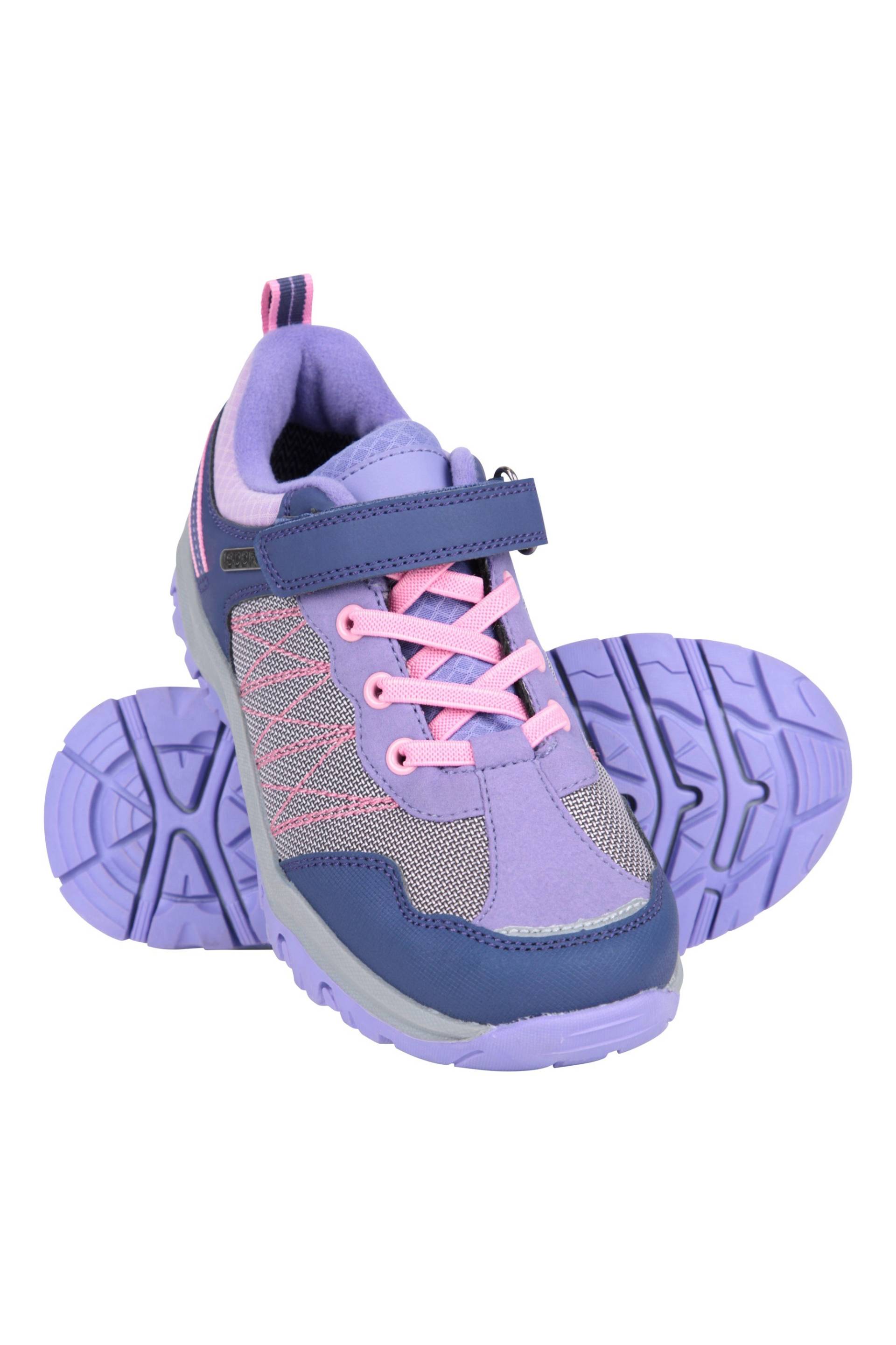 Stampede Wasserdichte Verstellbare Kinder Wanderchuhe - Lila von Mountain Warehouse