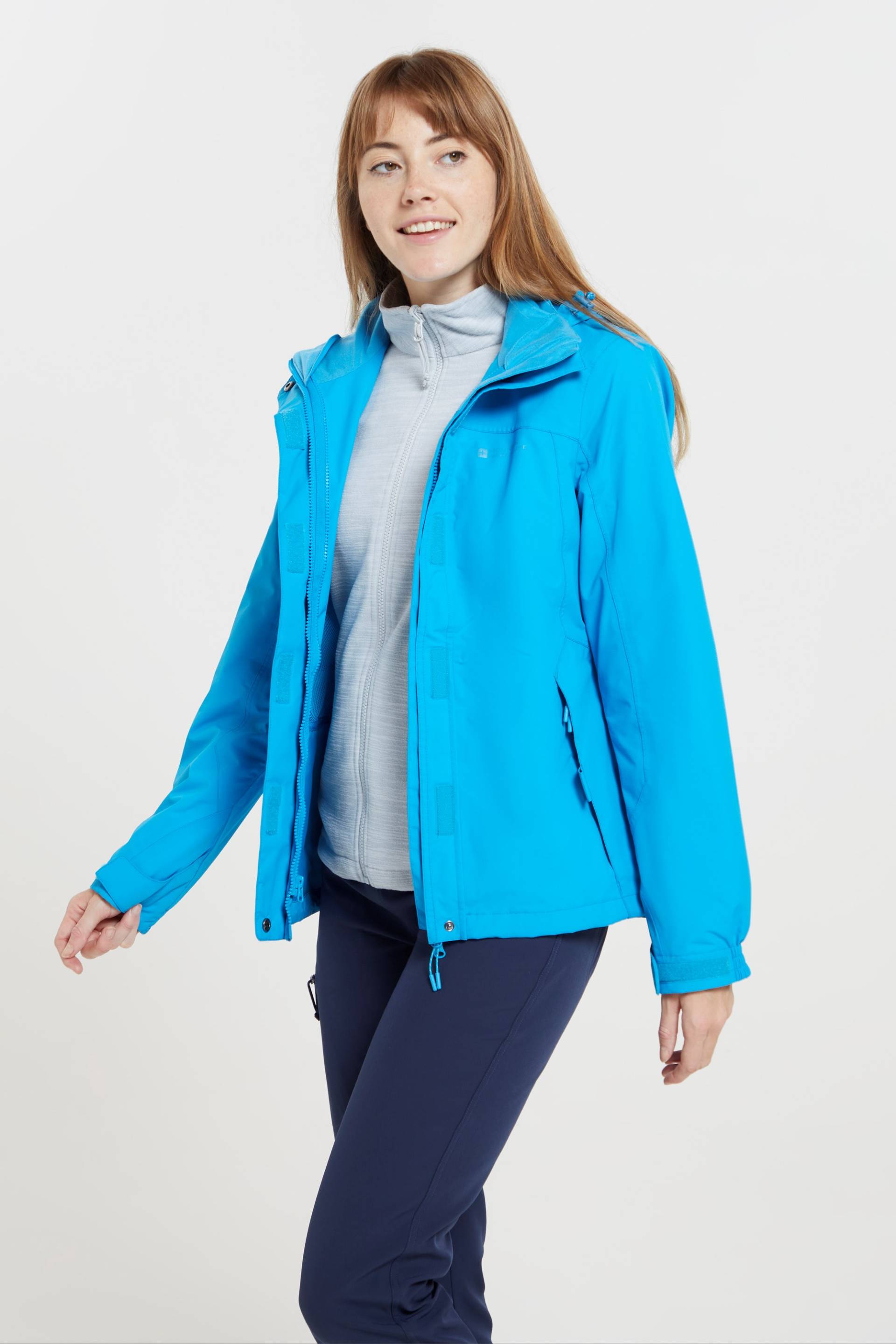 Storm 3 in 1 Wasserdichte Damenjacke - Blau von Mountain Warehouse