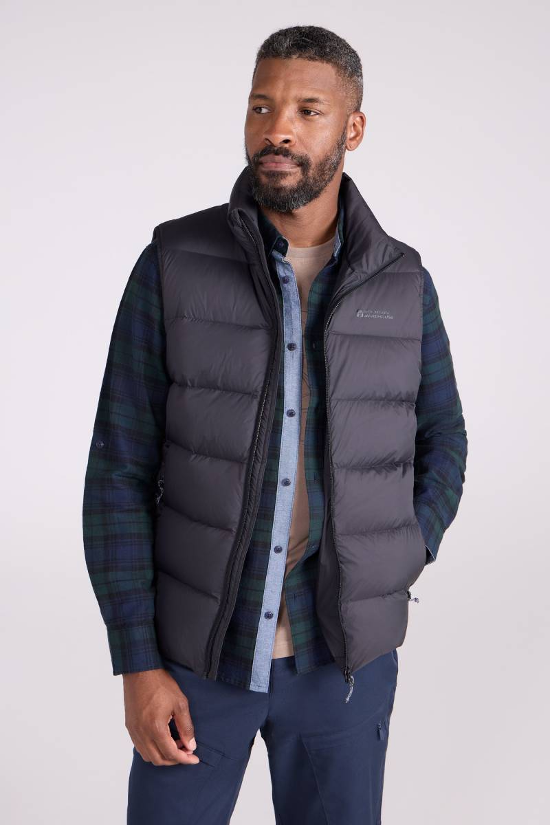 Stratus Packbare Herren Daunenweste - Schwarz von Mountain Warehouse
