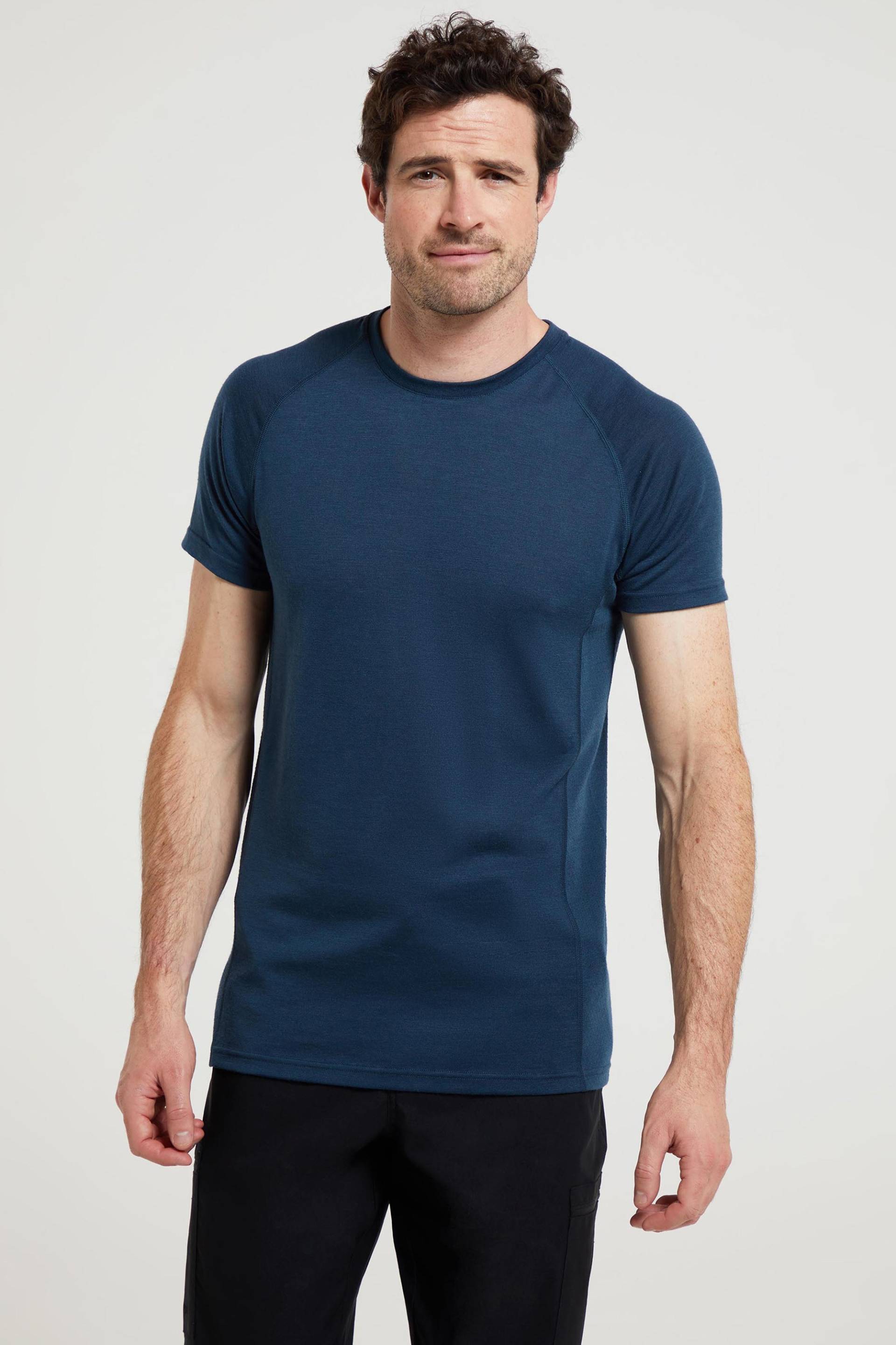 Summit Merino II Herren T-Shirt - Marineblau von Mountain Warehouse