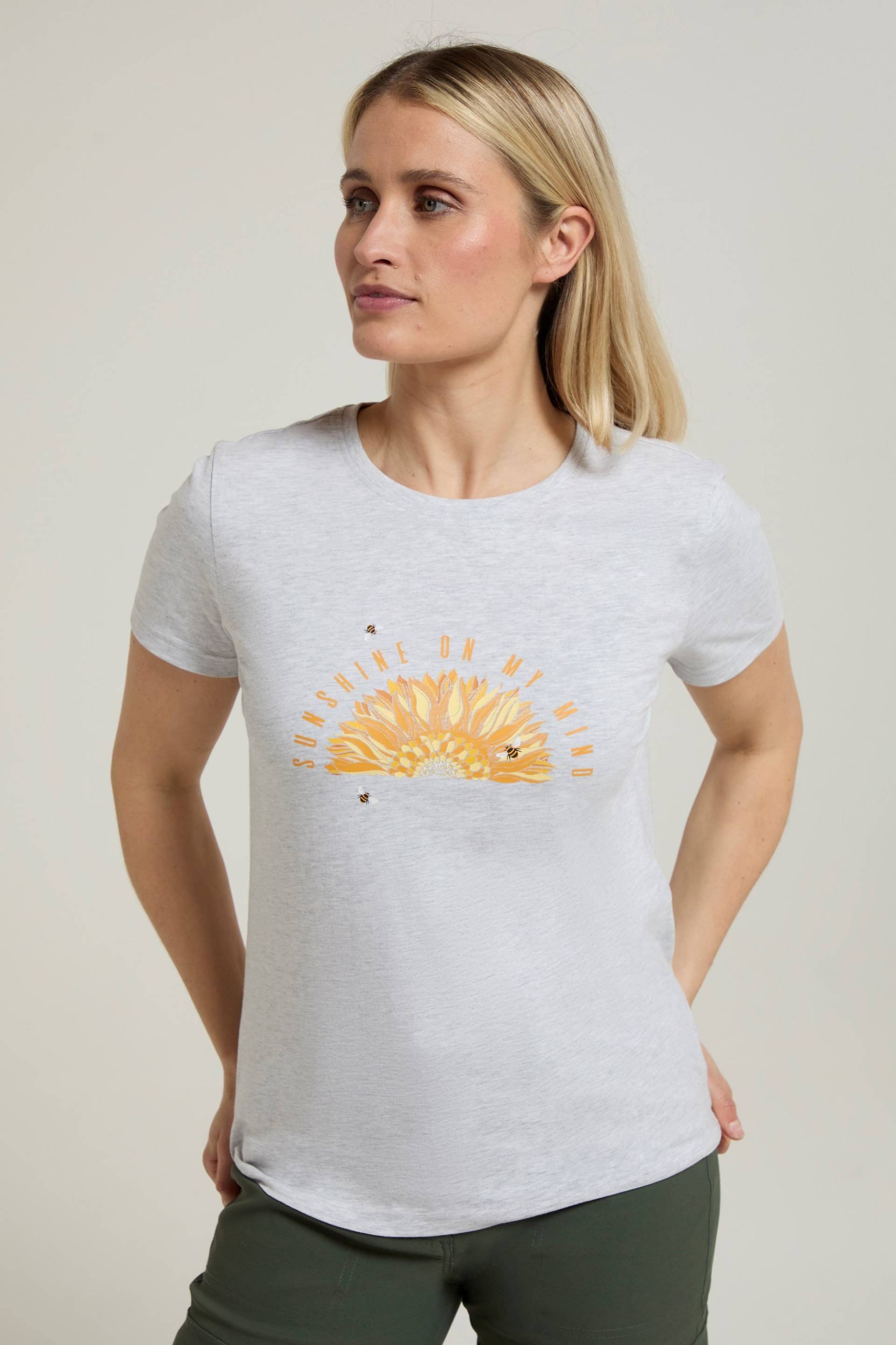 Sunshine Sunflower Damen T-Shirt - Grau von Mountain Warehouse