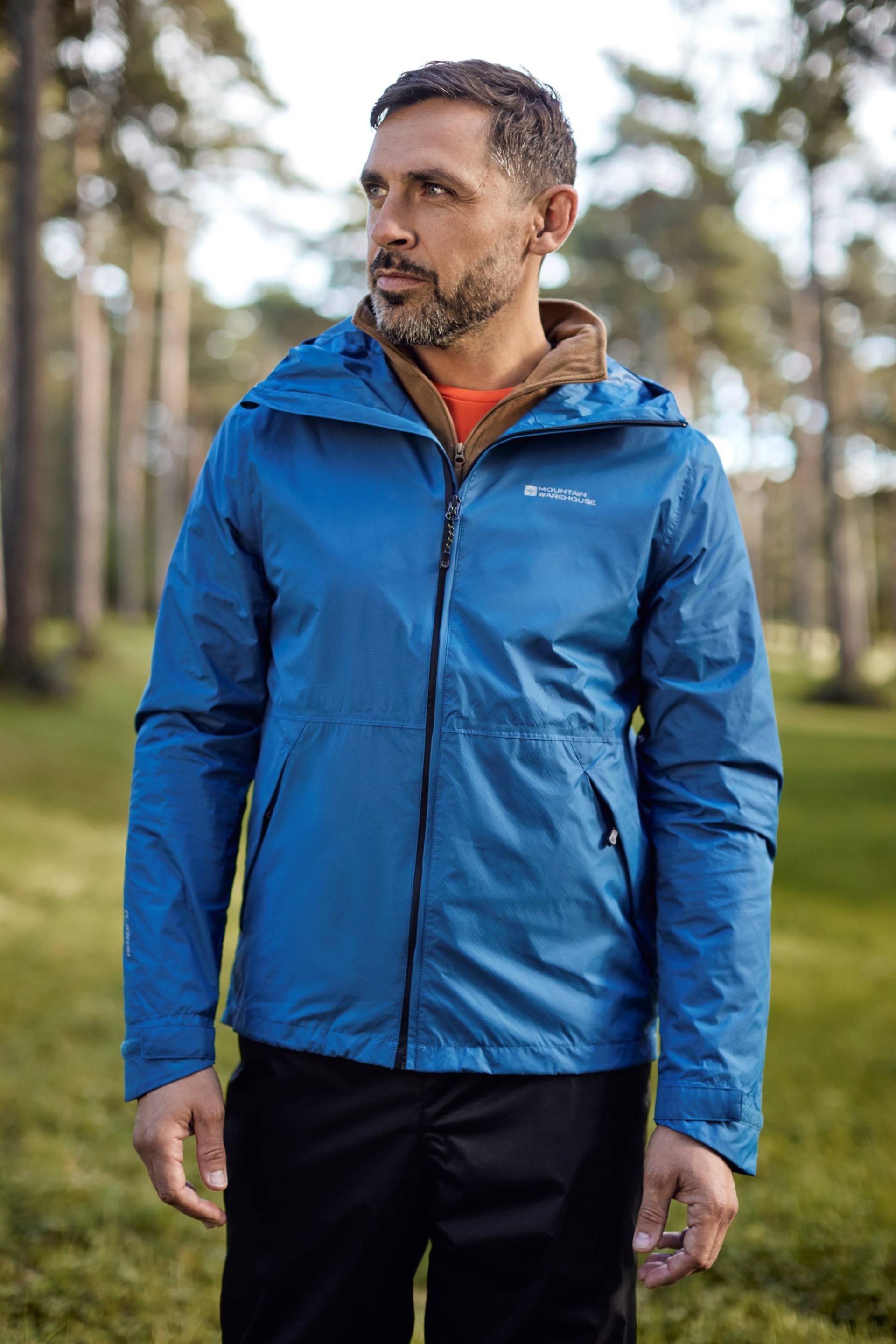 Swerve wasserdichte Windjacke Herren - Blau von Mountain Warehouse