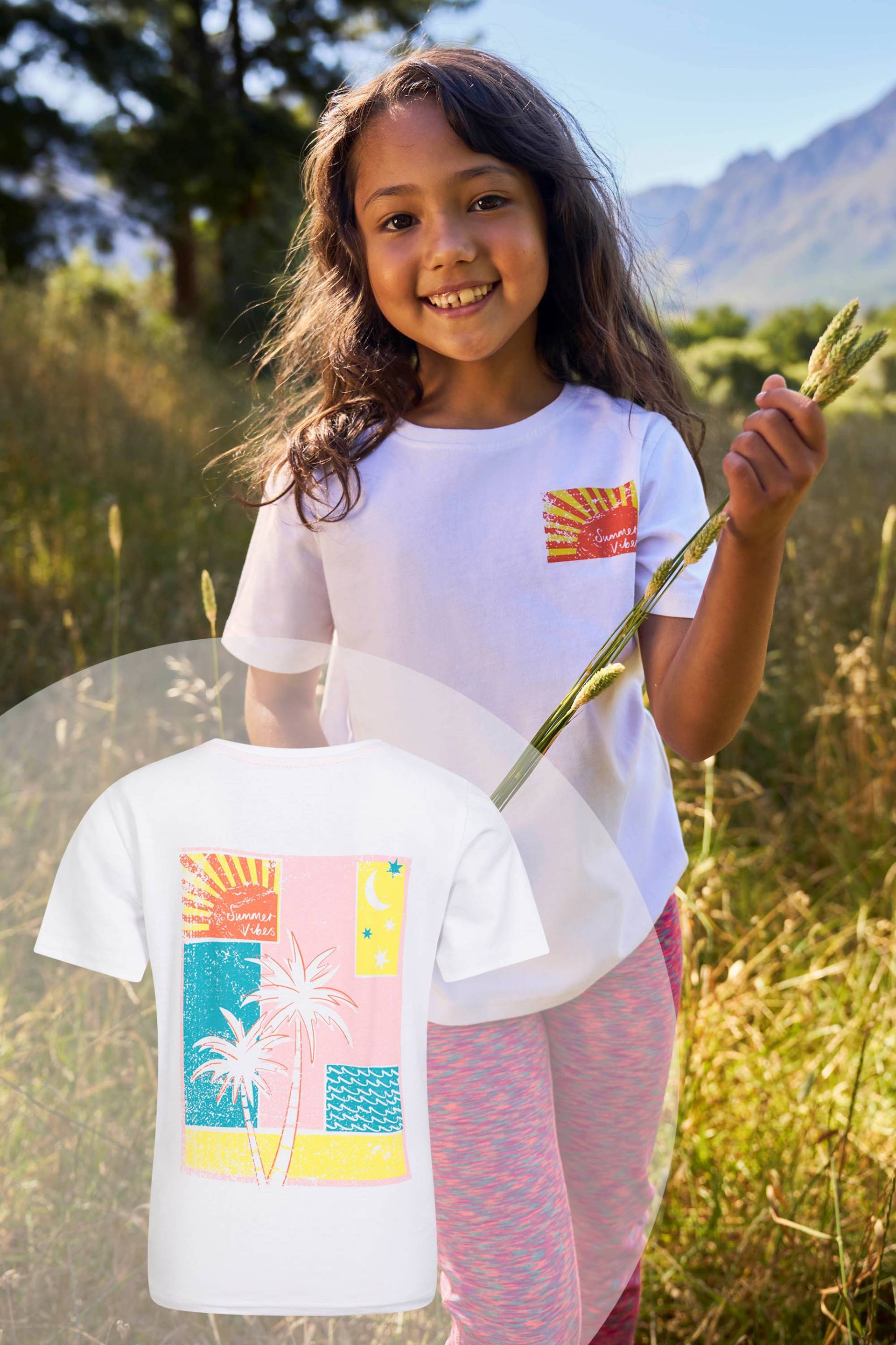 Palm Tree Kinder Bio-Baumwoll T-Shirt - Weiss von Mountain Warehouse