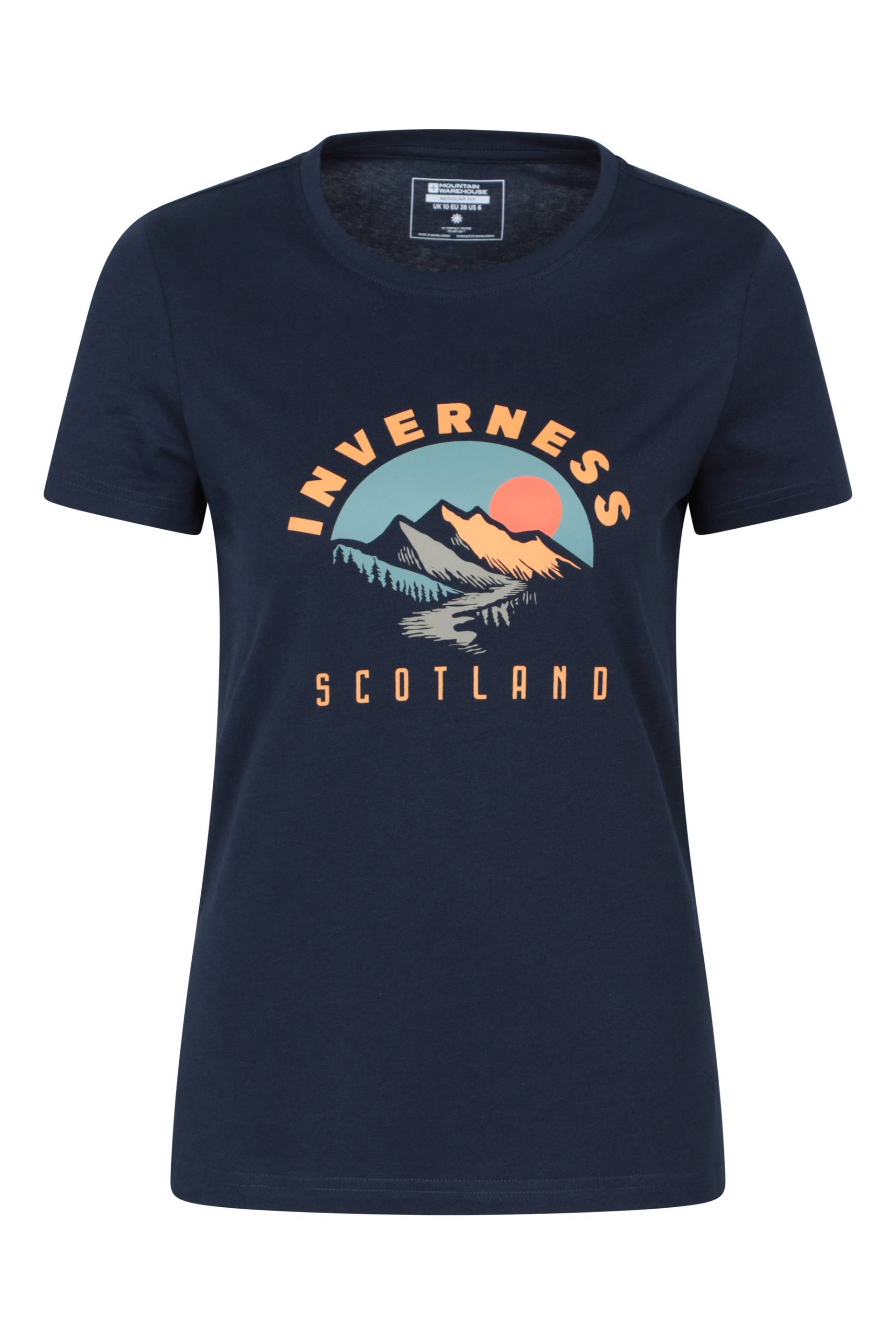 T-Shirt mit Schotlandmuster für Damen - Marineblau von Mountain Warehouse