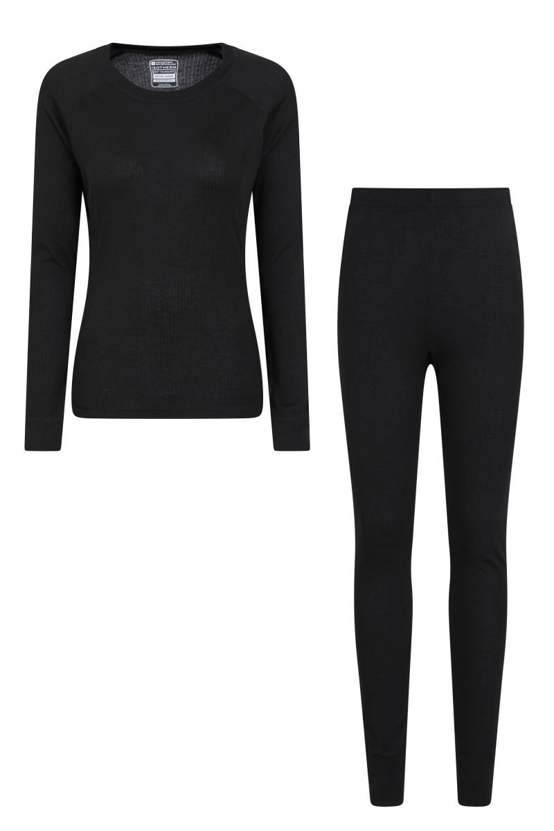 Talus Damen Baselayer-Top & Hose - Schwarz von Mountain Warehouse