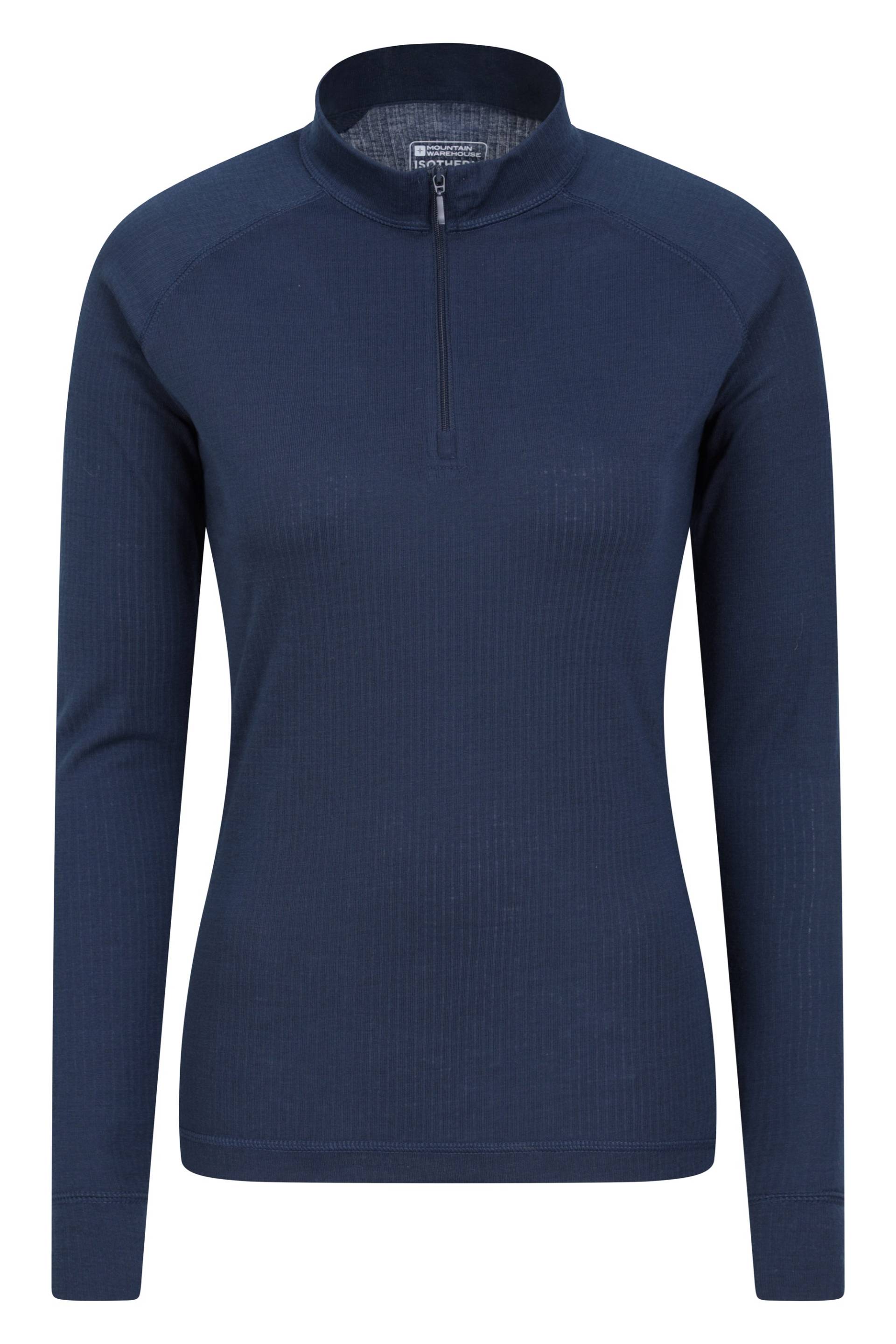 Talus Damen Langarmshirt mit Reißverschluss   - Marineblau von Mountain Warehouse