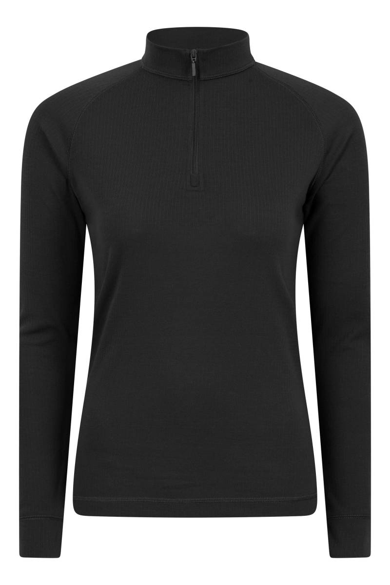 Talus Damen Langarmshirt mit Reißverschluss - Schwarz von Mountain Warehouse