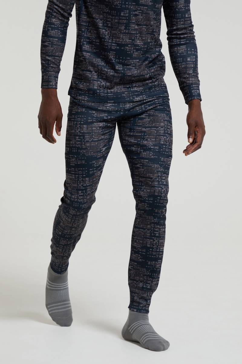 Talus Gemusterte Herren Baselayer-Hose - Schwarz von Mountain Warehouse