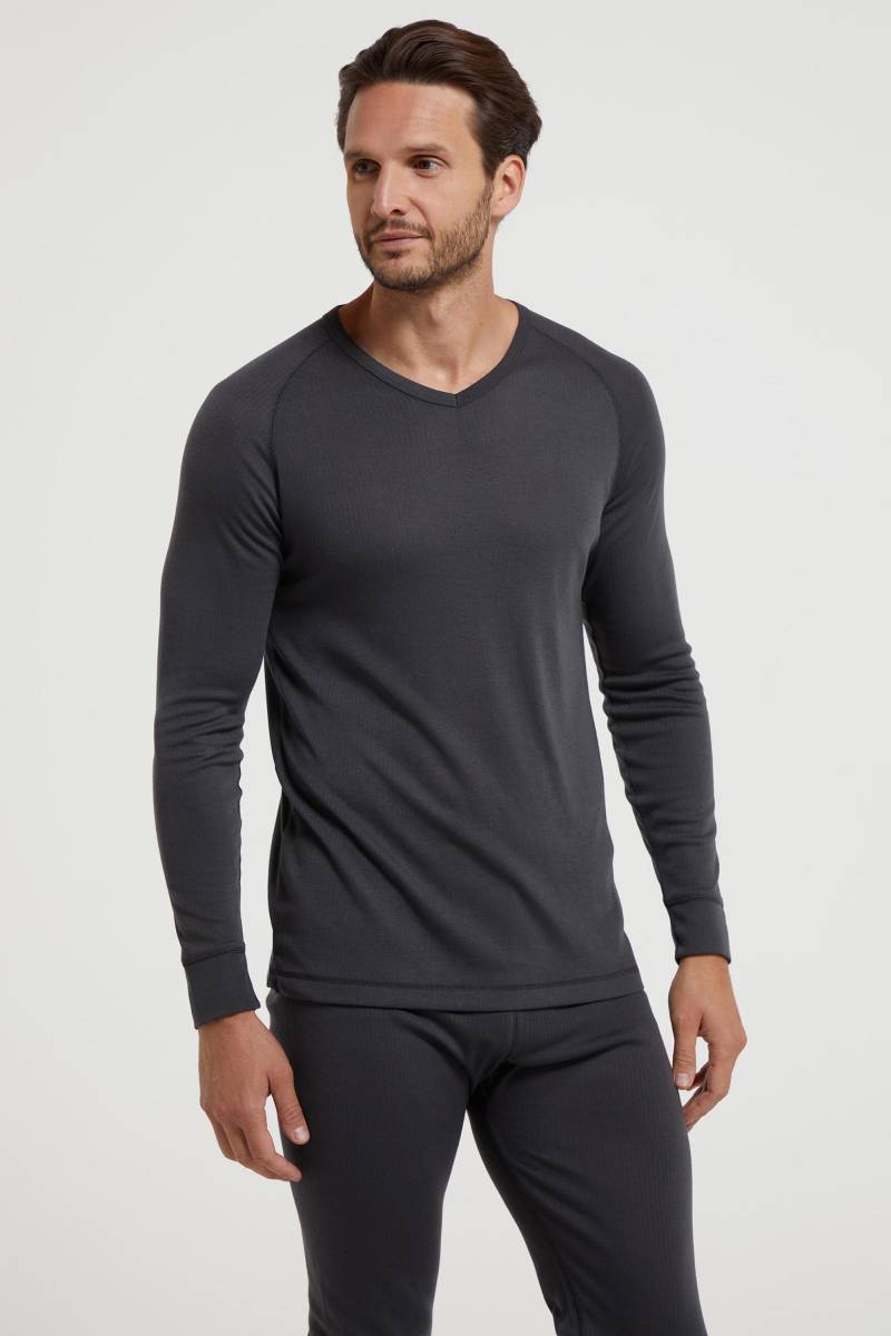 Talus Herren Baselayer-Top mit V-Ausschnitt - Grau von Mountain Warehouse