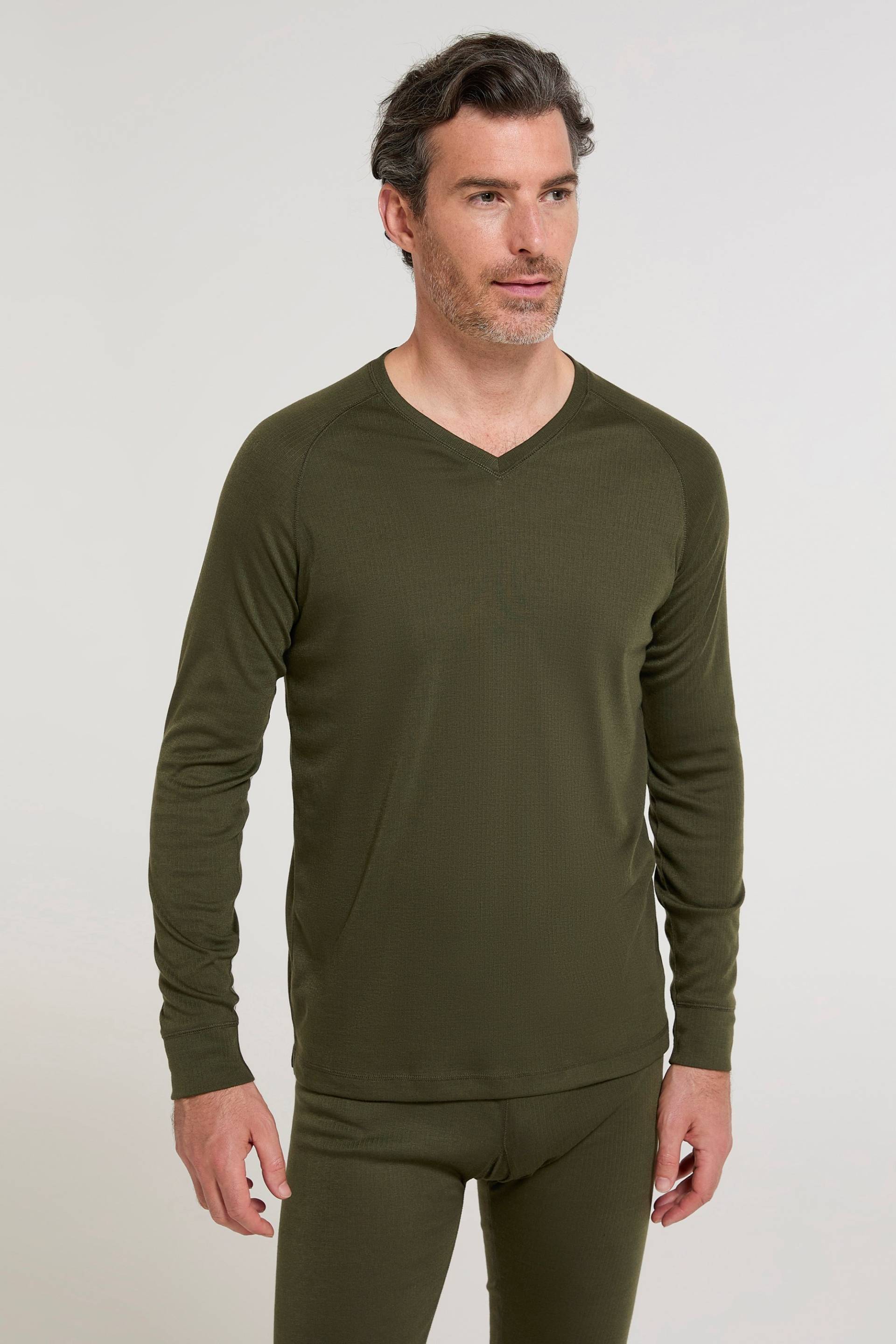 Talus Herren Baselayer-Top mit V-Ausschnitt - Khaki von Mountain Warehouse