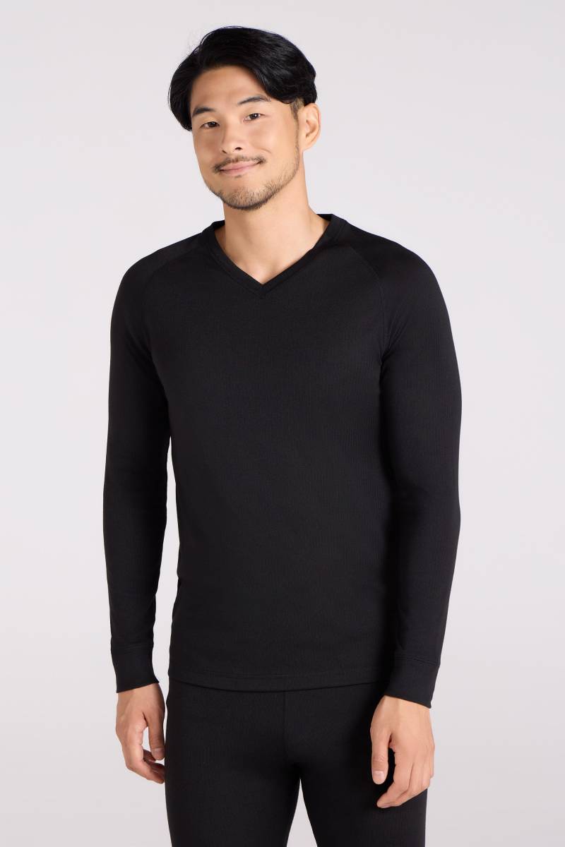 Talus Herren Baselayer-Top mit V-Ausschnitt - Schwarz von Mountain Warehouse