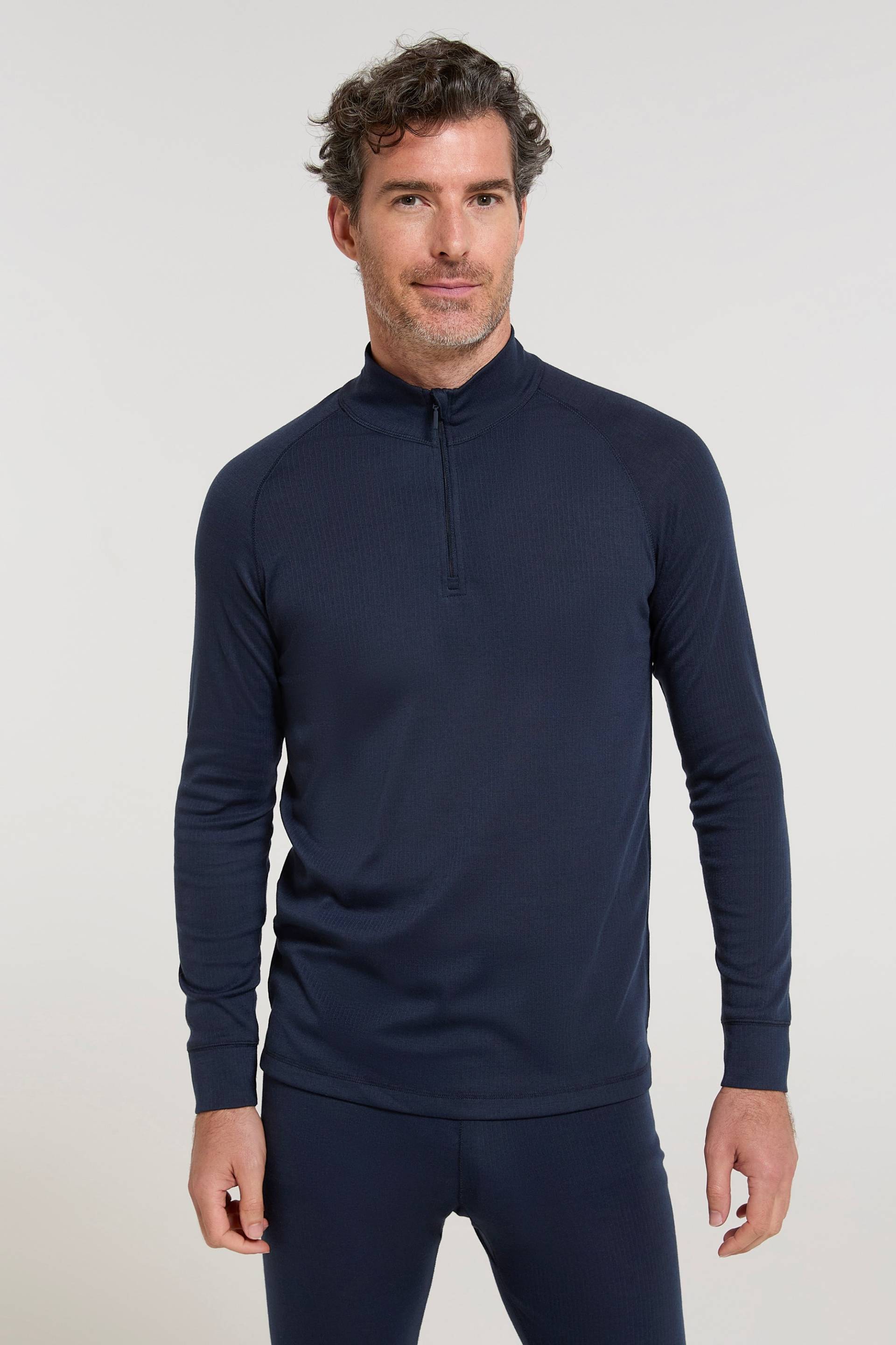 Talus Herren-Langarmshirt mit Reißverschluss - Marineblau Talus Herren-Langarmshirt mit Reißverschluss - Marineblau von Mountain Warehouse