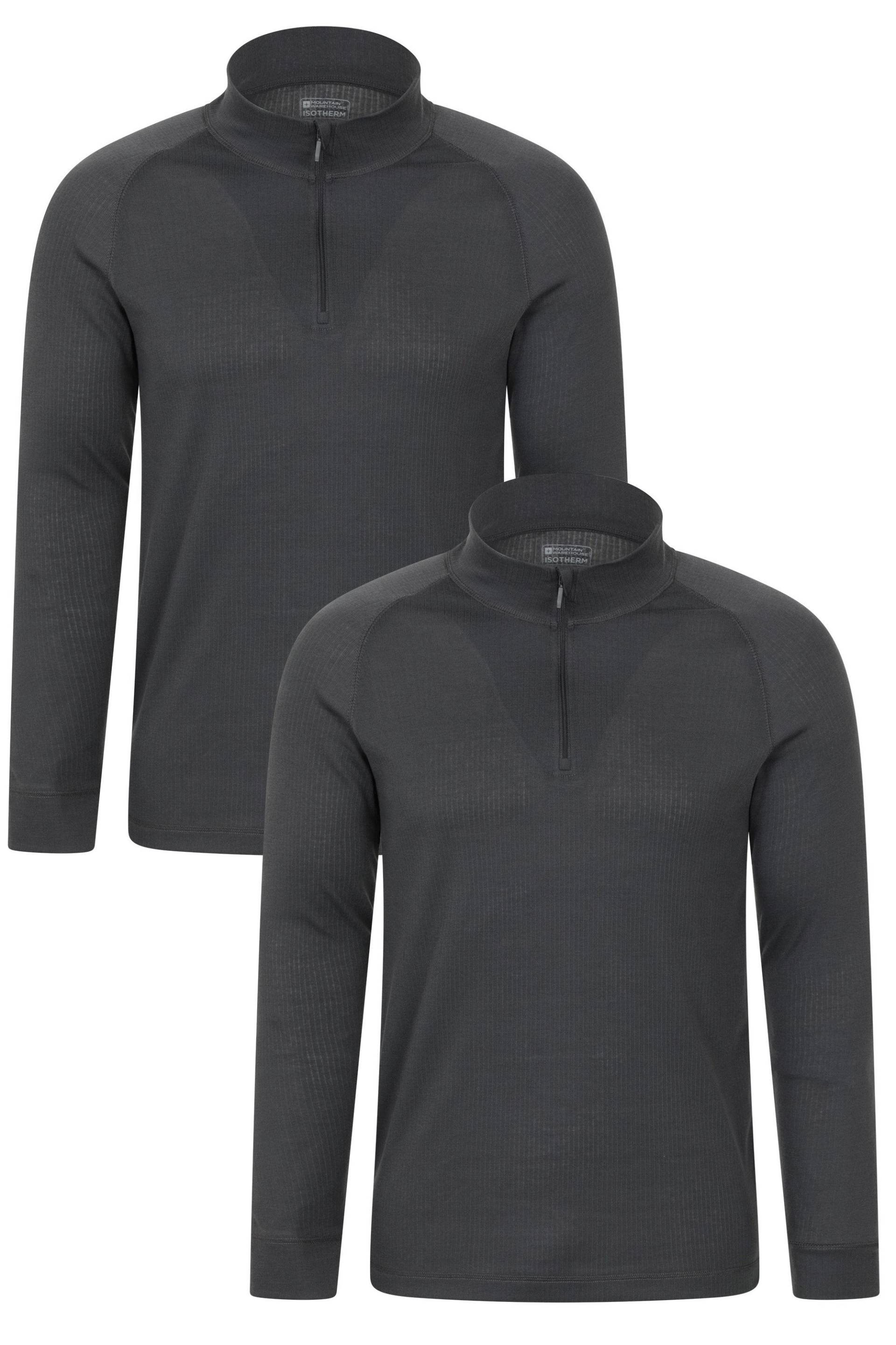 Talus Herren-Langarmshirt mit Reißverschluss - Multipack - Grau Talus Herren-Langarmshirt mit Reißverschluss - Multipack - Grau von Mountain Warehouse
