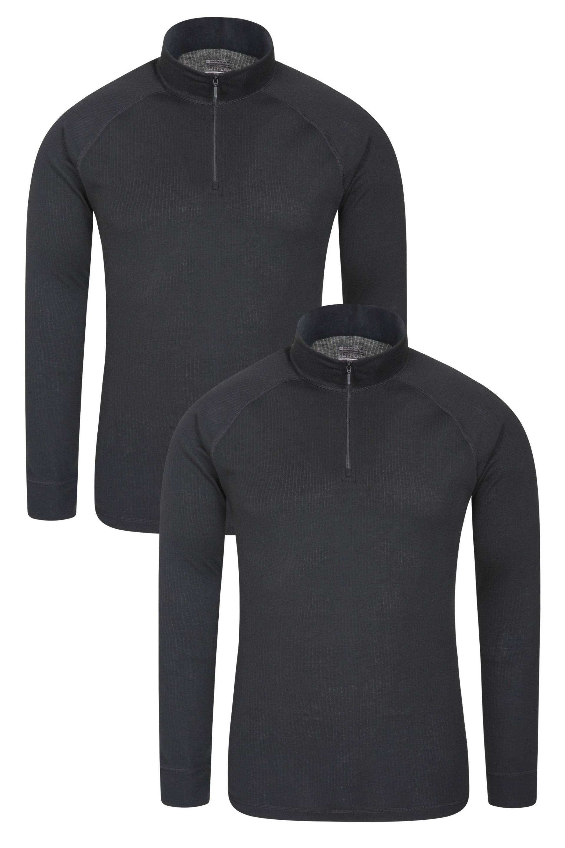 Talus Herren-Langarmshirt mit Reißverschluss - Multipack - Schwarz Talus Herren-Langarmshirt mit Reißverschluss - Multipack - Schwarz von Mountain Warehouse