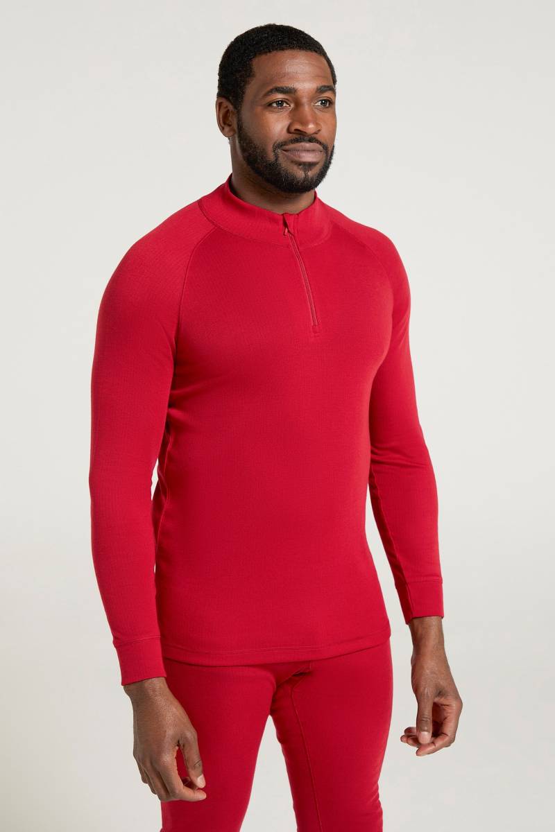 Talus Herren-Langarmshirt mit Reißverschluss - Rot von Mountain Warehouse