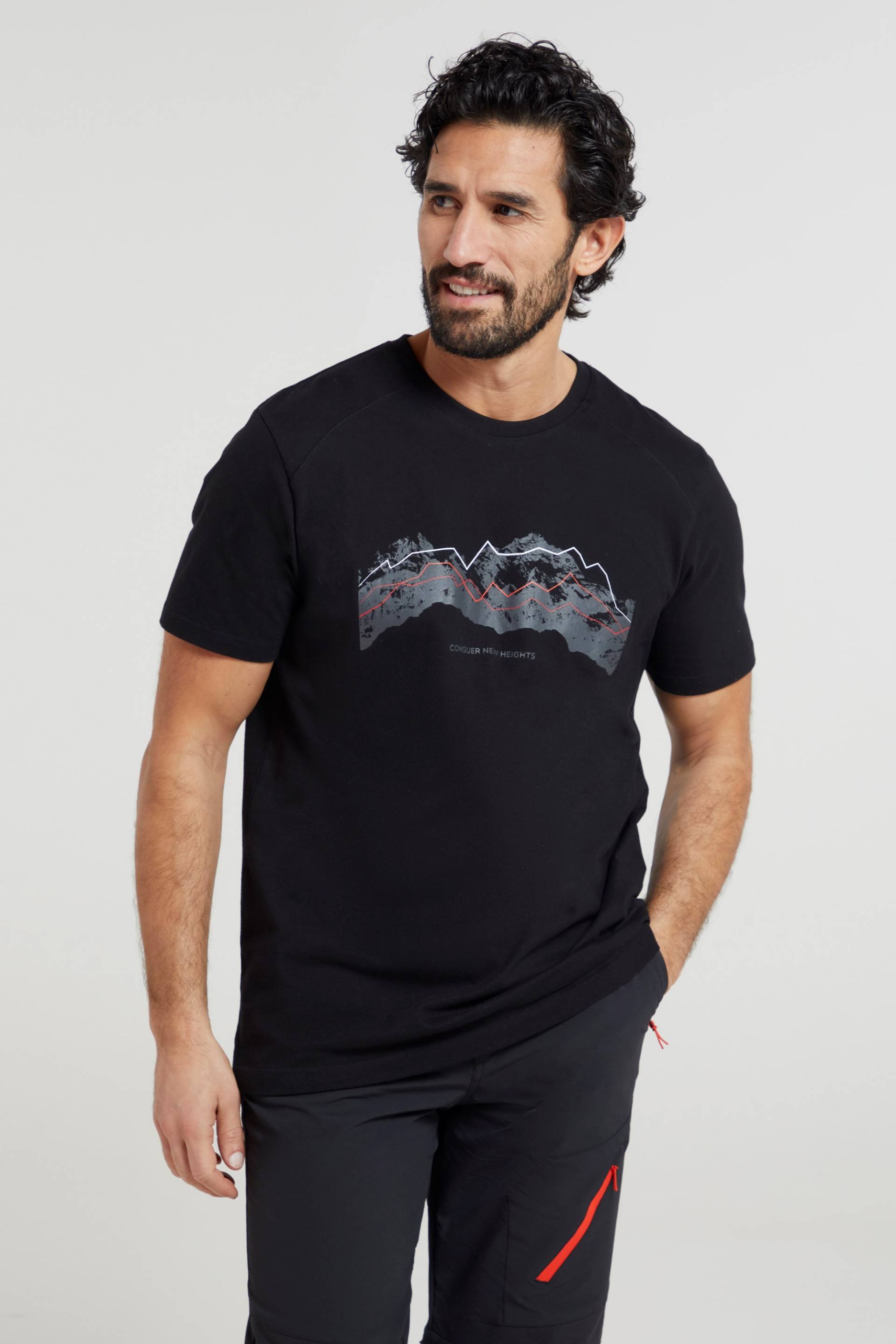 Tech Mountains Bio-T-Shirt für Herren - Schwarz von Mountain Warehouse