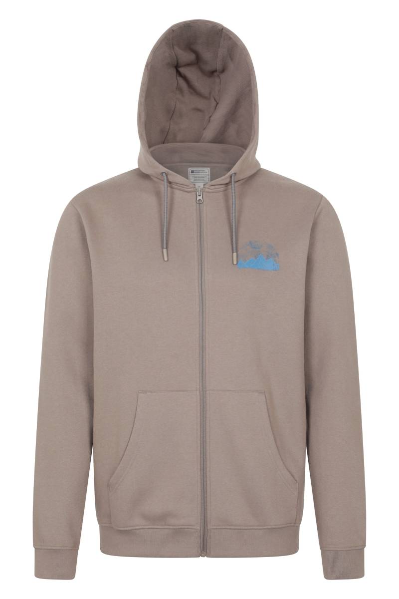 Texture Mountain Herren-Kapuzenjacke mit Reißverschluss - Braun von Mountain Warehouse