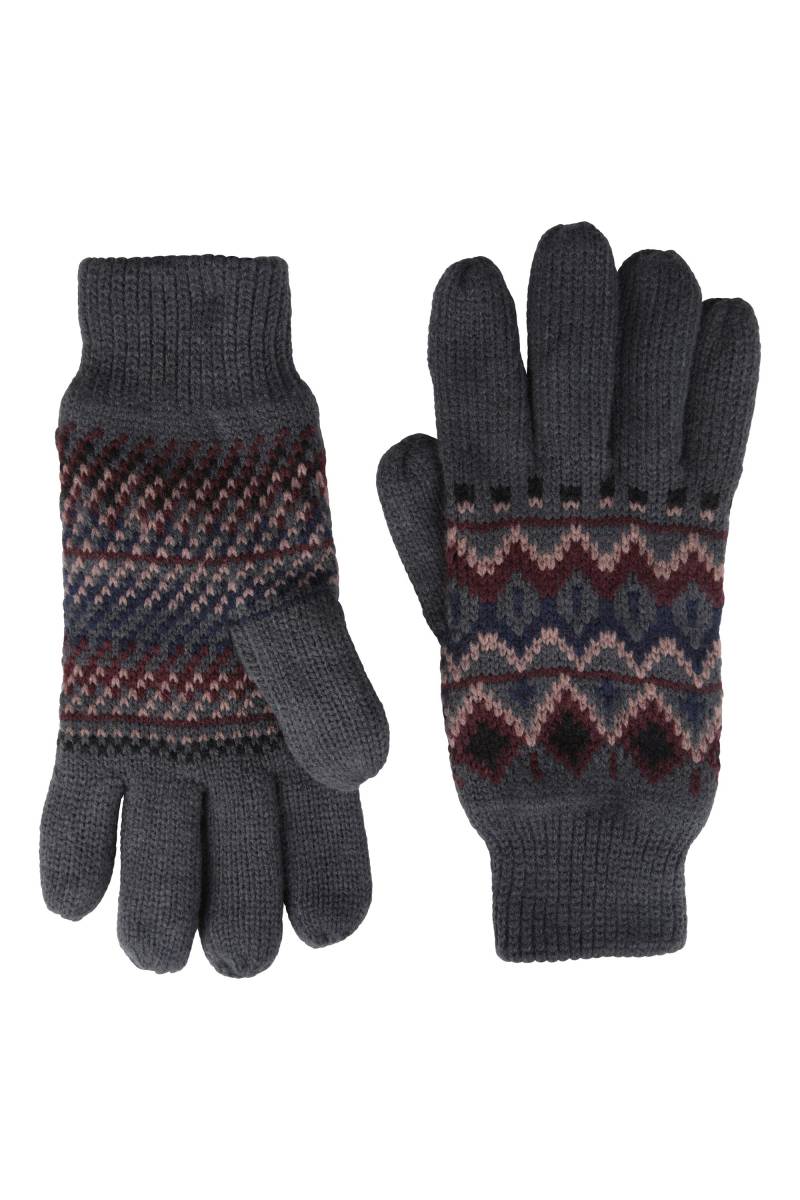 Thinsulate Fairisle Herren-Handschuhe - Grau von Mountain Warehouse