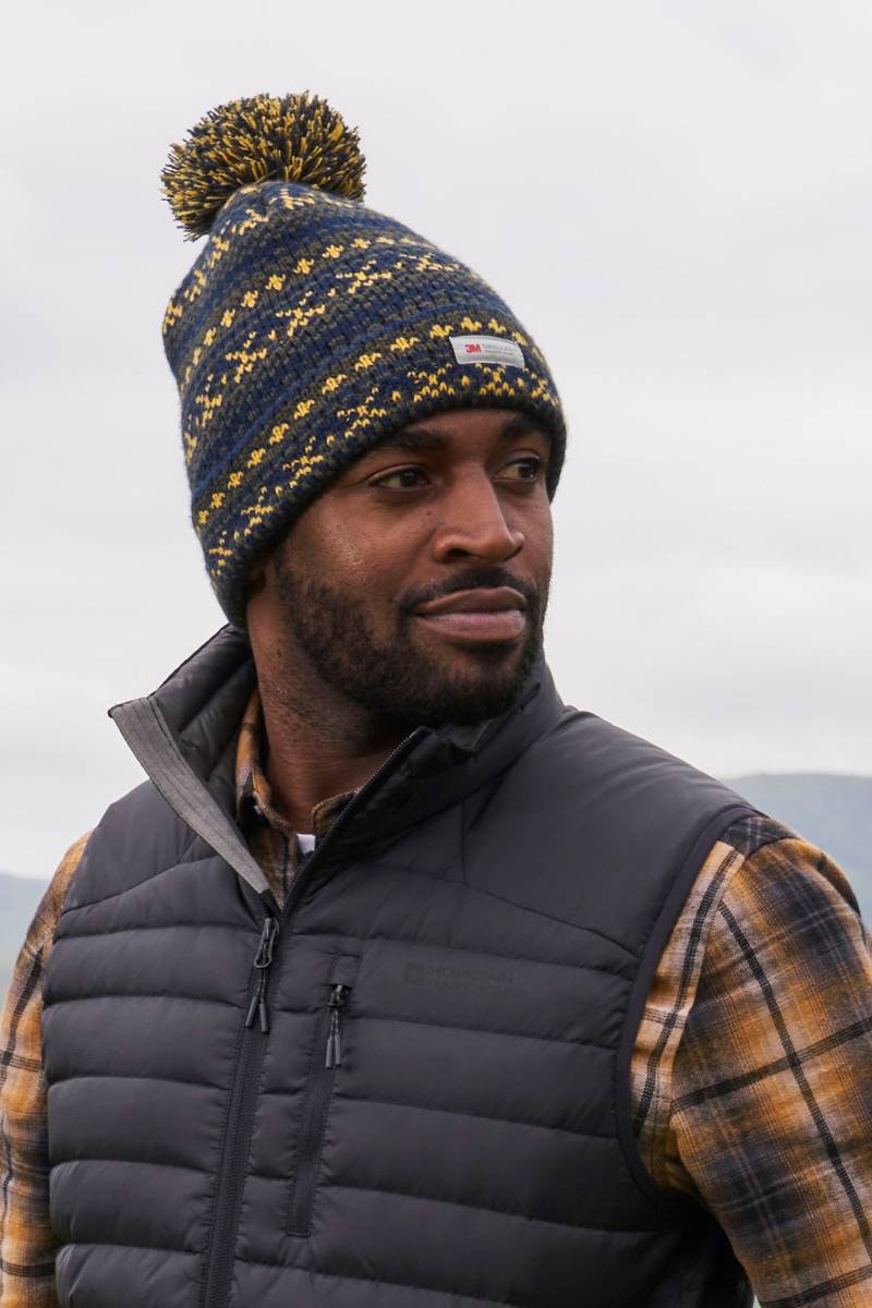 Thinsulate Fairisle Herren-Mütze - Khaki von Mountain Warehouse