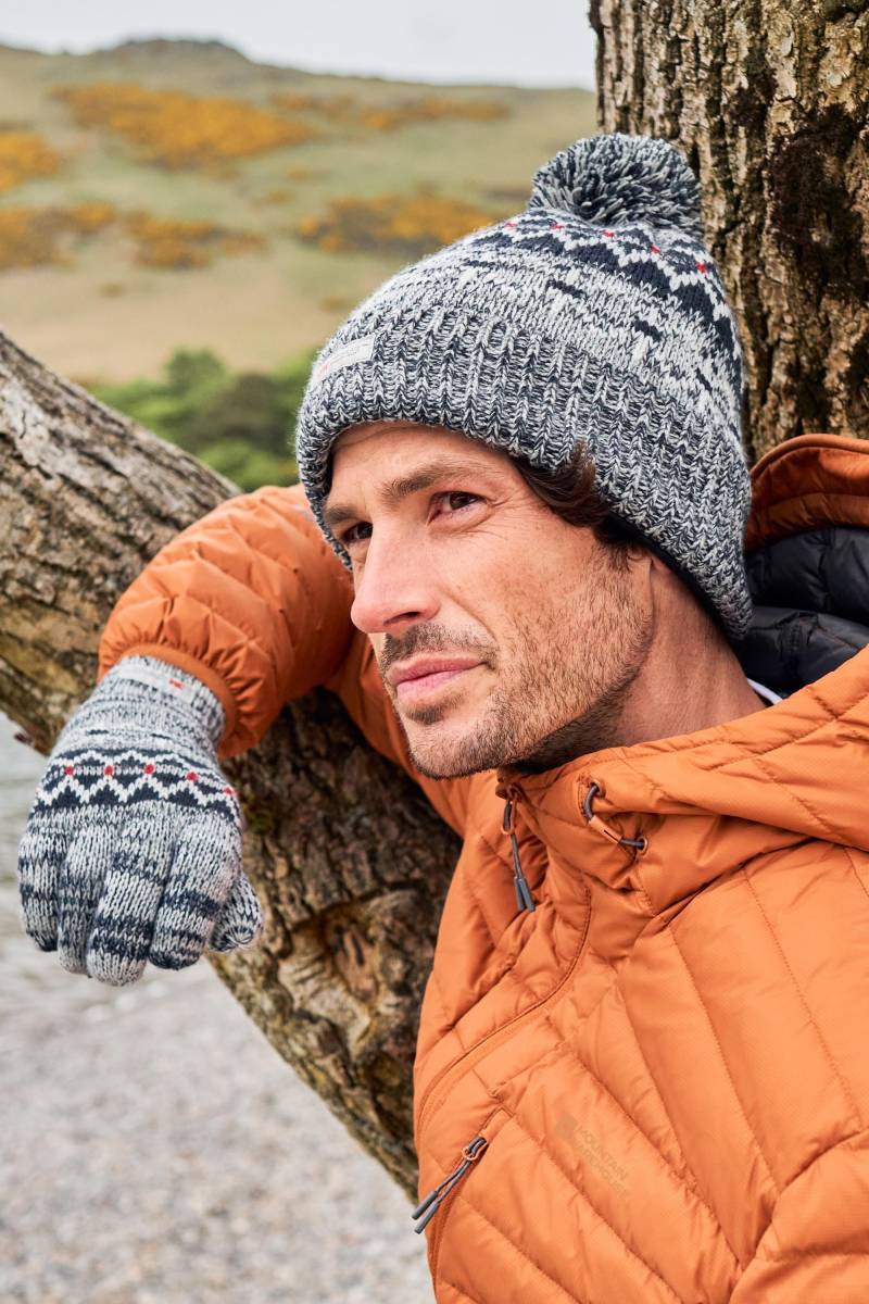 Thinsulate Fairisle Herren-Mütze - Marineblau von Mountain Warehouse