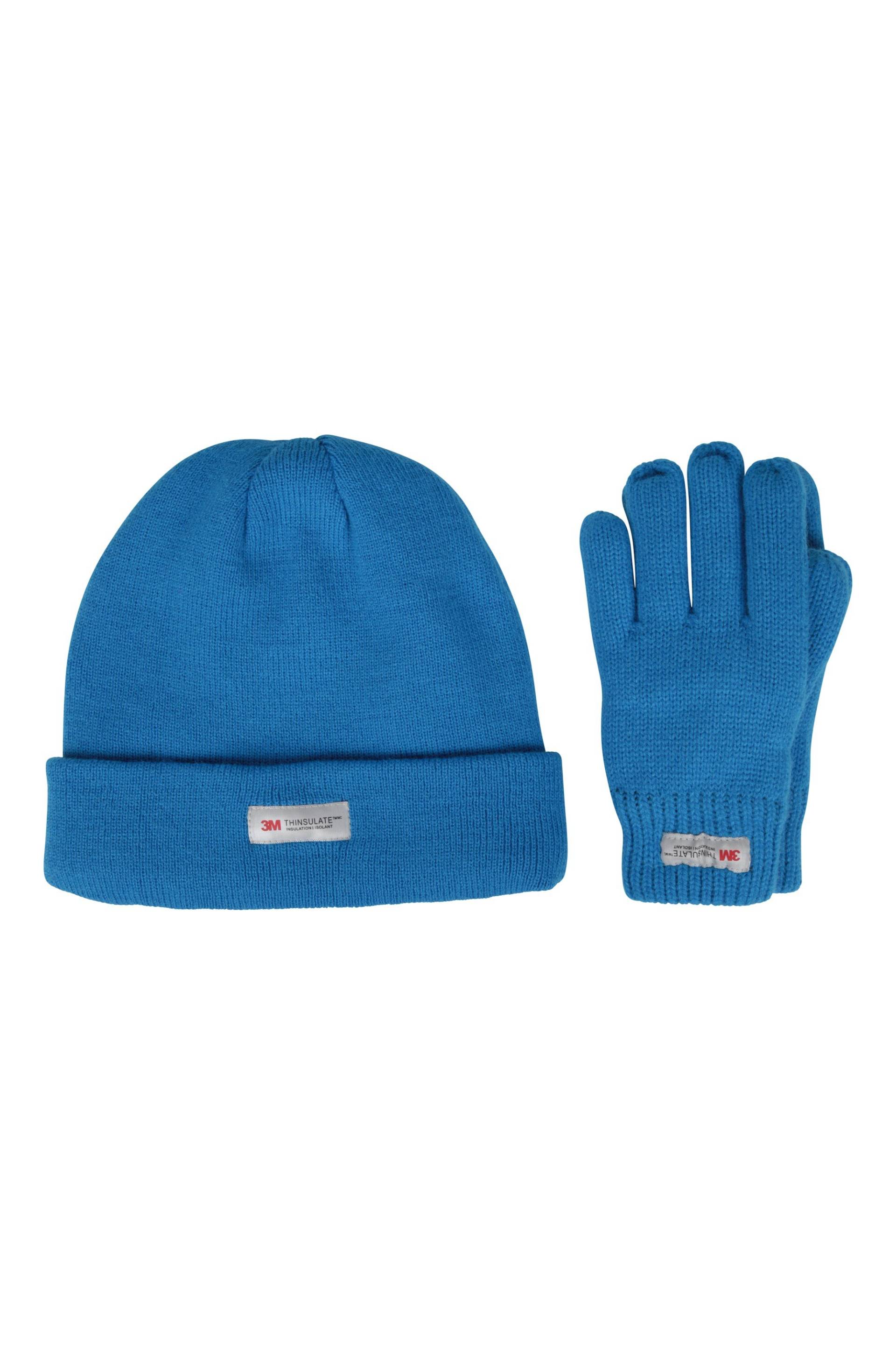 Thinsulate Gefüttertes Fleeceset Kindermütze und Handschuhe - Blau Thinsulate Gefüttertes Fleeceset Kindermütze und Handschuhe - Blau von Mountain Warehouse