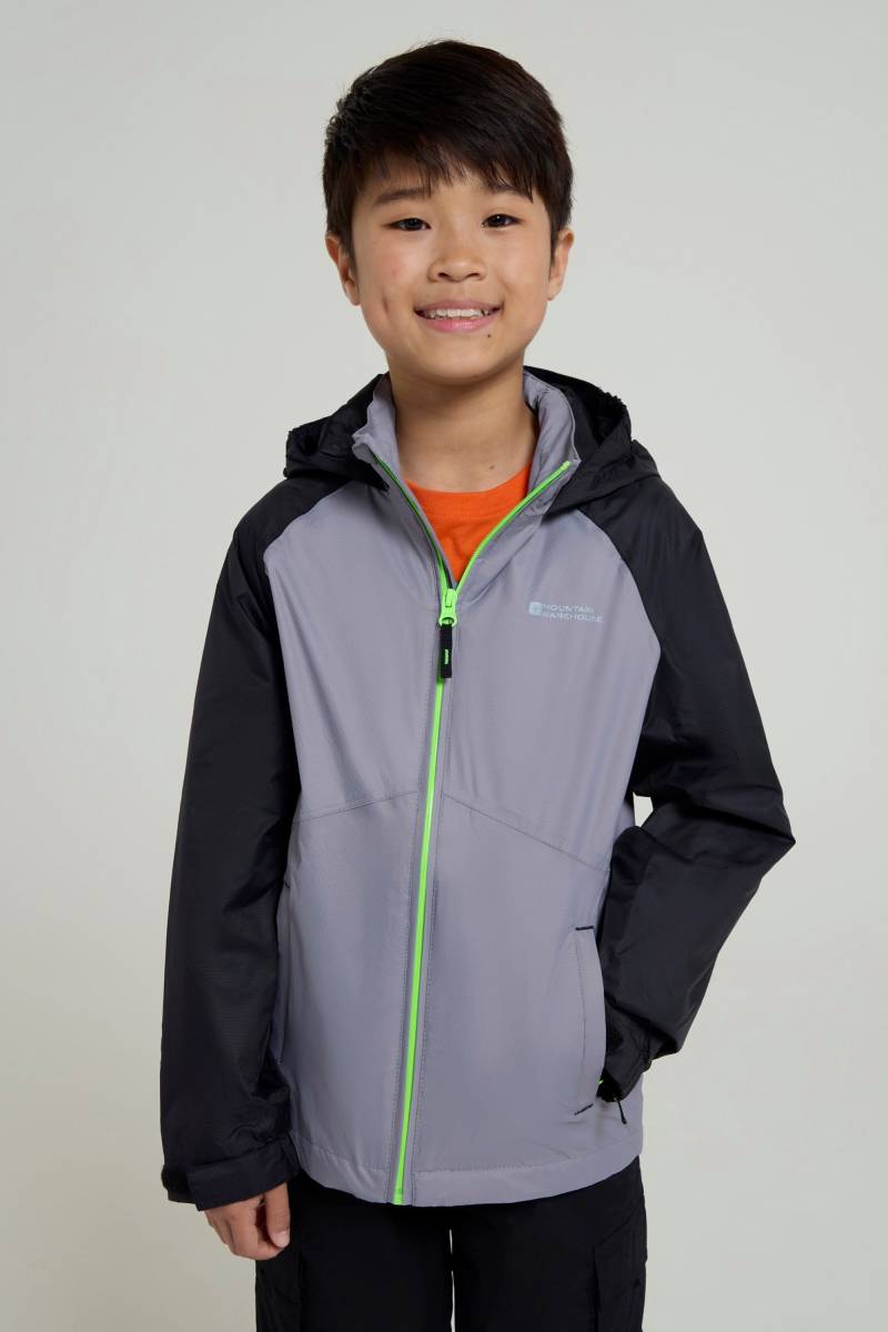 Torrent II Wasserdichte Kinder Jacke - Hell Grau von Mountain Warehouse