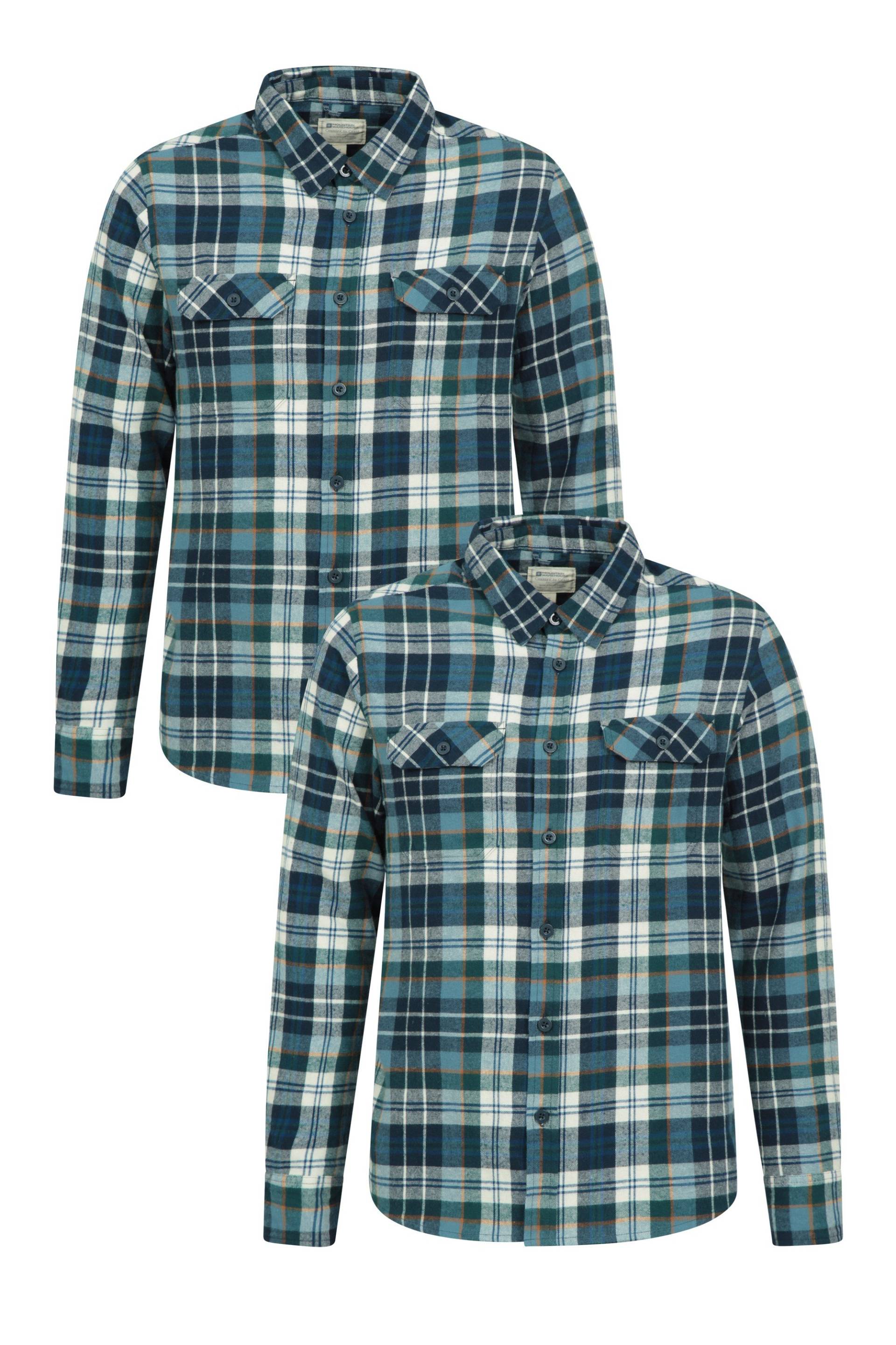 Trace Flanellhemd für Herren, Multipack - Blau von Mountain Warehouse