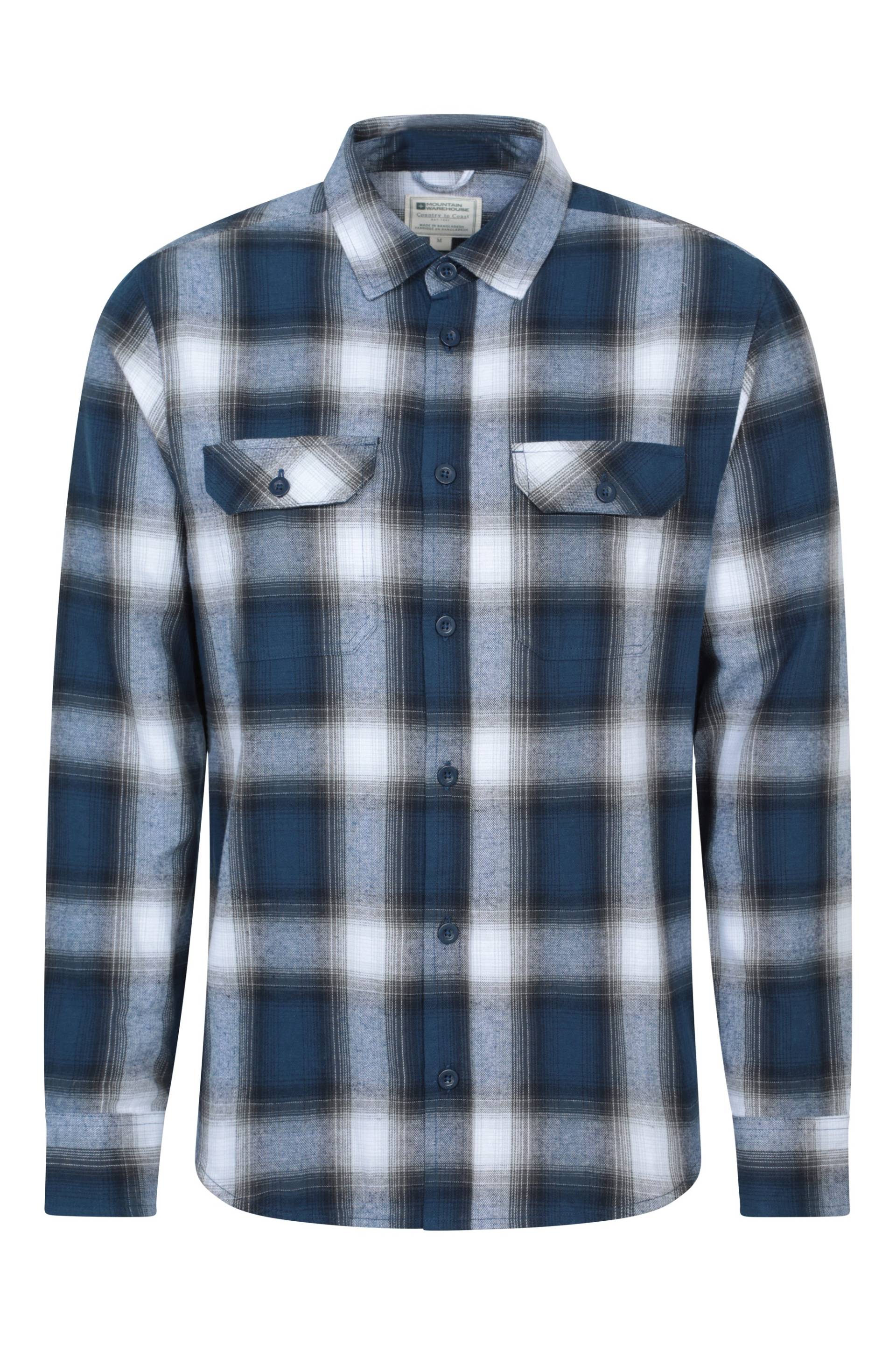 Trace Langärmliges Flanell-Shirt für Herren - Blau Trace Langärmliges Flanell-Shirt für Herren - Blau von Mountain Warehouse