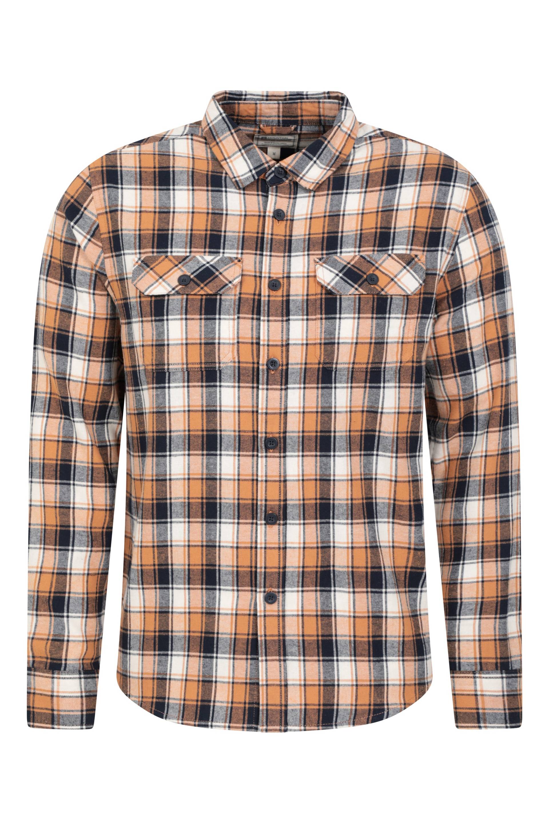 Trace Langärmliges Flanell-Shirt für Herren  - Gelb von Mountain Warehouse