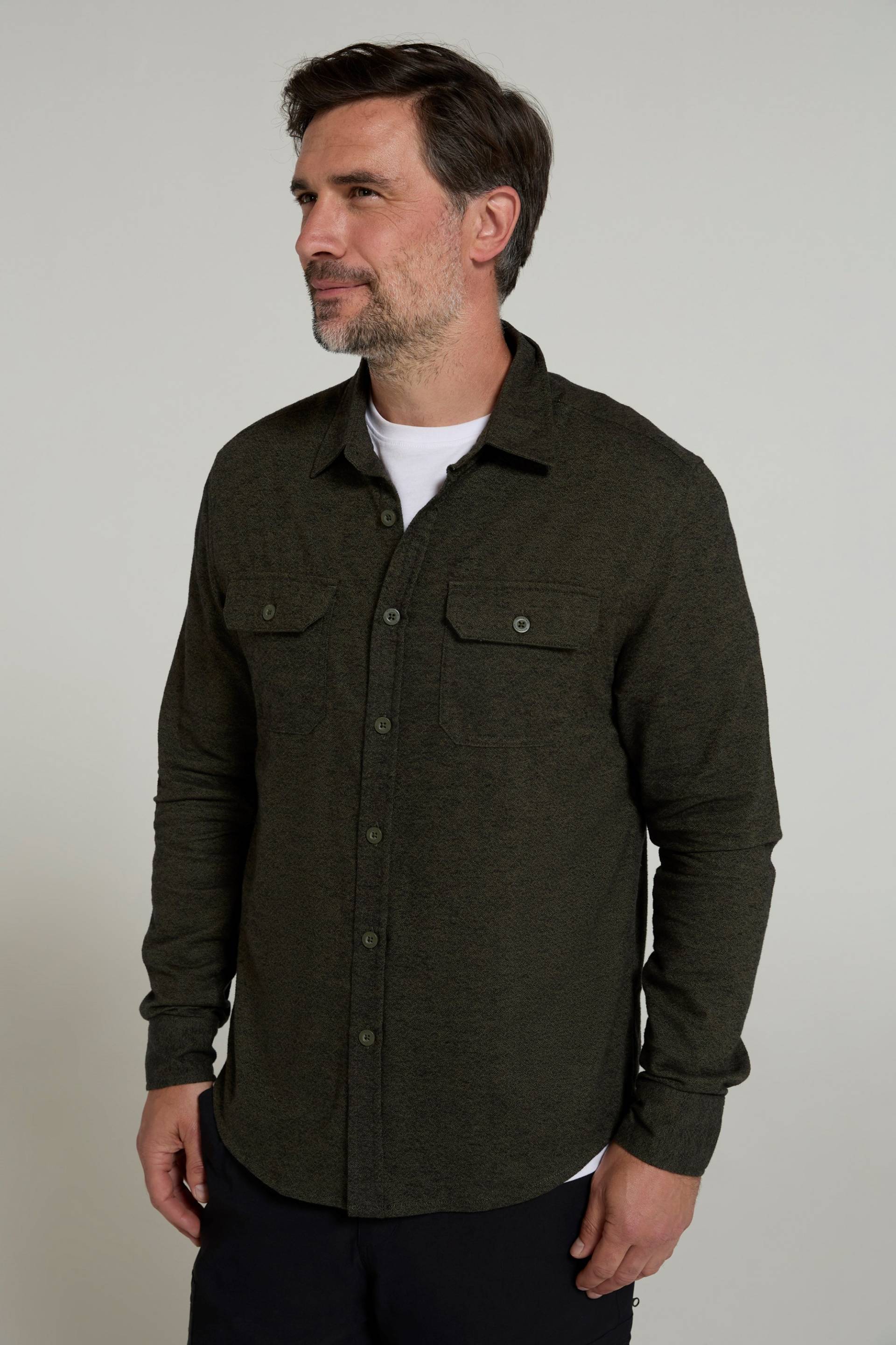 Trace Langärmliges Flanell-Shirt für Herren - Grün Trace Langärmliges Flanell-Shirt für Herren - Grün von Mountain Warehouse