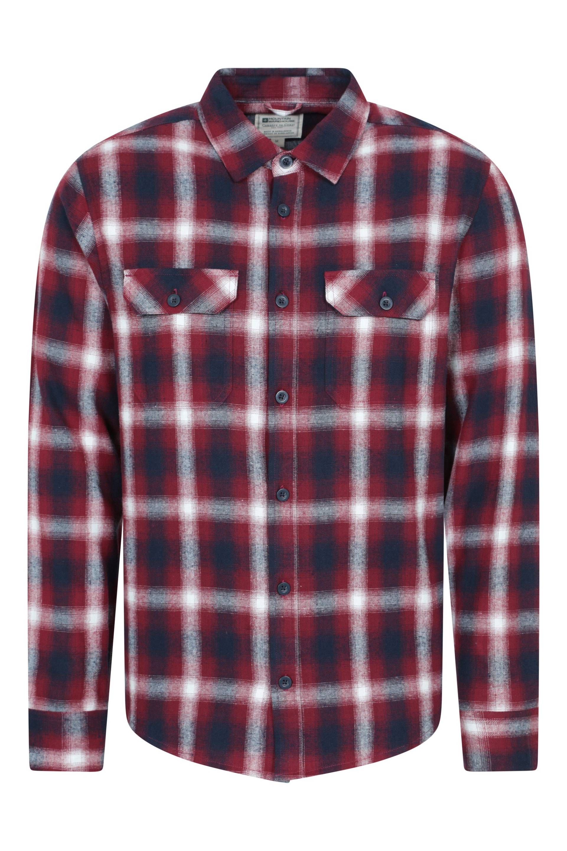 Trace Langärmliges Flanell-Shirt für Herren - Rosa Trace Langärmliges Flanell-Shirt für Herren - Rosa von Mountain Warehouse