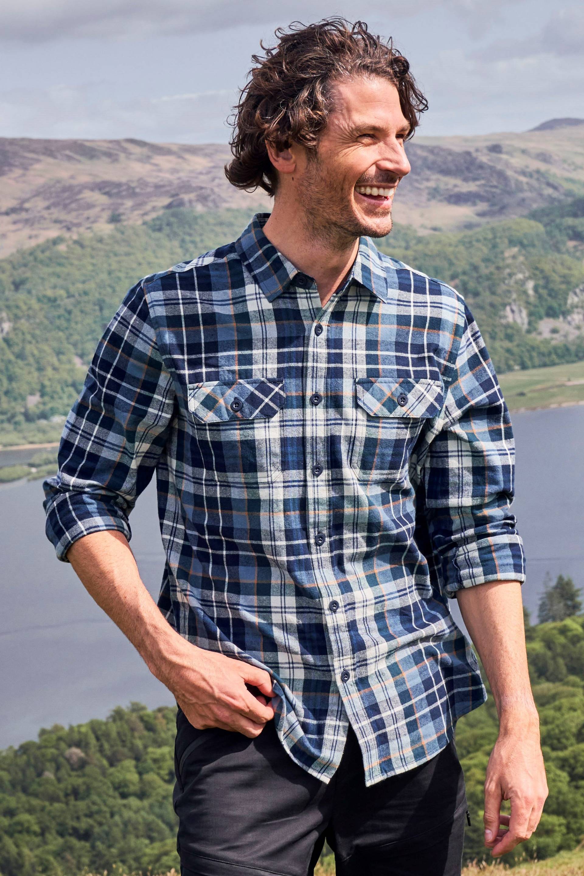 Trace Langärmliges Flanell-Shirt für Herren  - von Mountain Warehouse