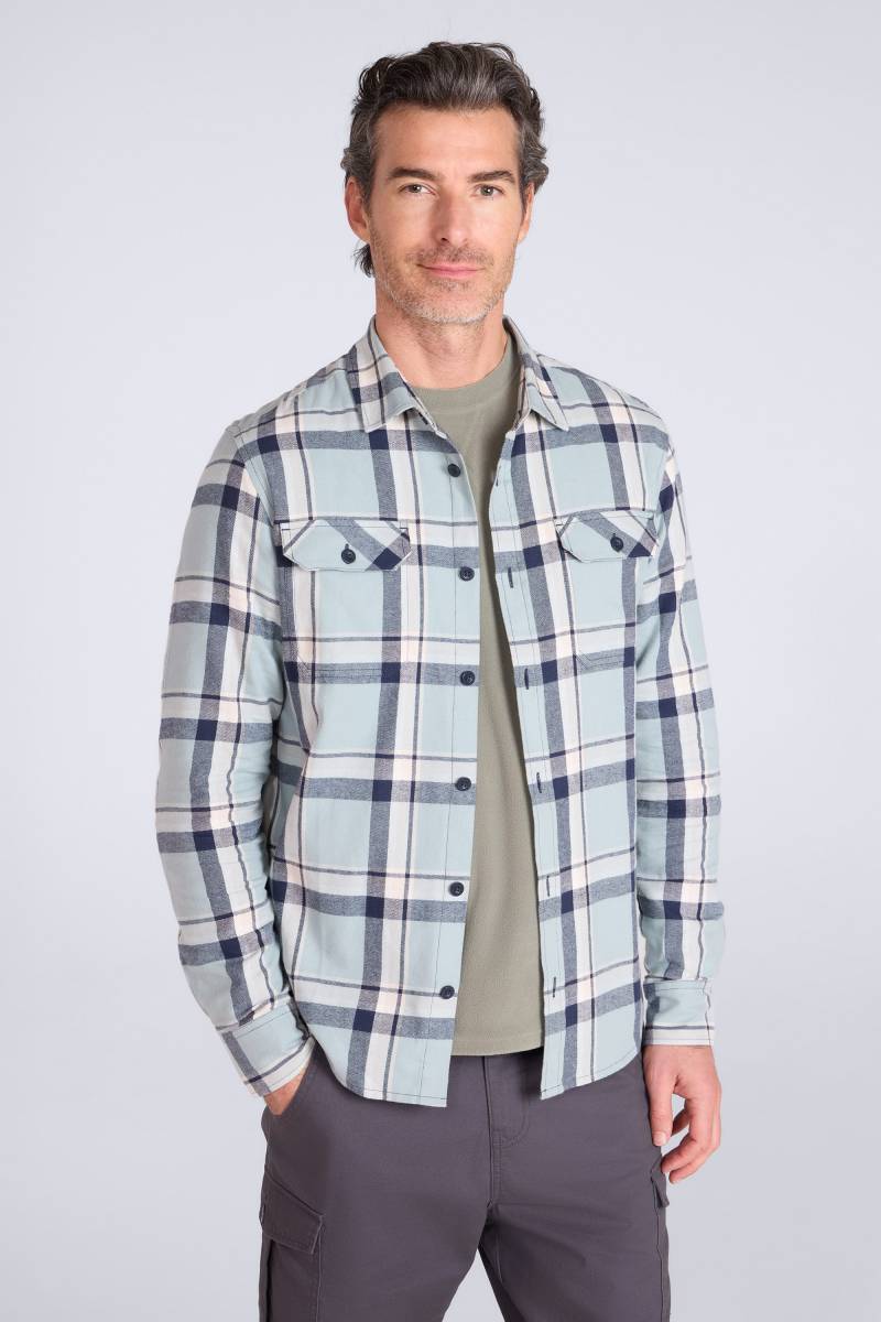 Trace Langärmliges Herren Flanellhemd - Grün von Mountain Warehouse