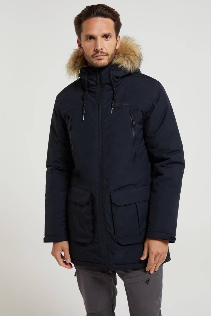 Traverse Wasserdichte Herren-Daunenjacke - Schwarz von Mountain Warehouse