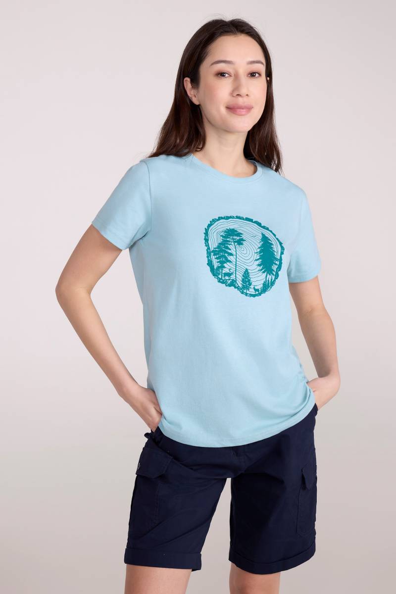 Tree Ring T-Shirt für Damen Lockere Passform - Mintgrün von Mountain Warehouse