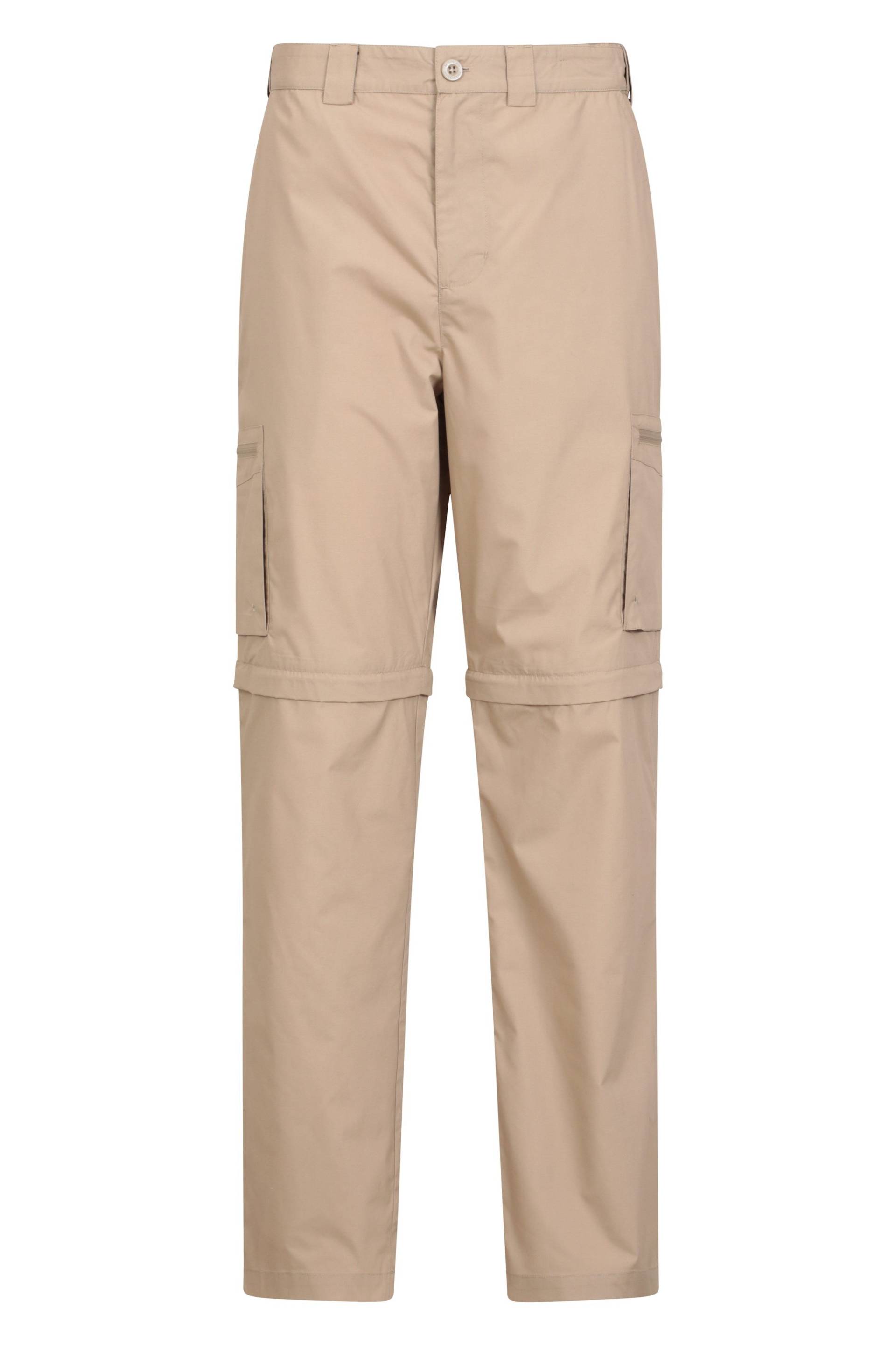 Trek II Herrenhose, Beine mit Reißverschluss abtrennbar, lange Länge - Beige von Mountain Warehouse