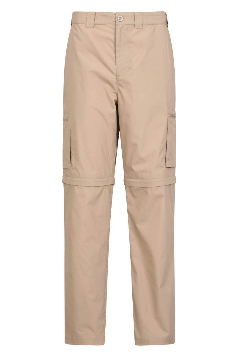 Trek II Herrenhose, Beine mit Reißverschluss abtrennbar, lange Länge - Beige von Mountain Warehouse