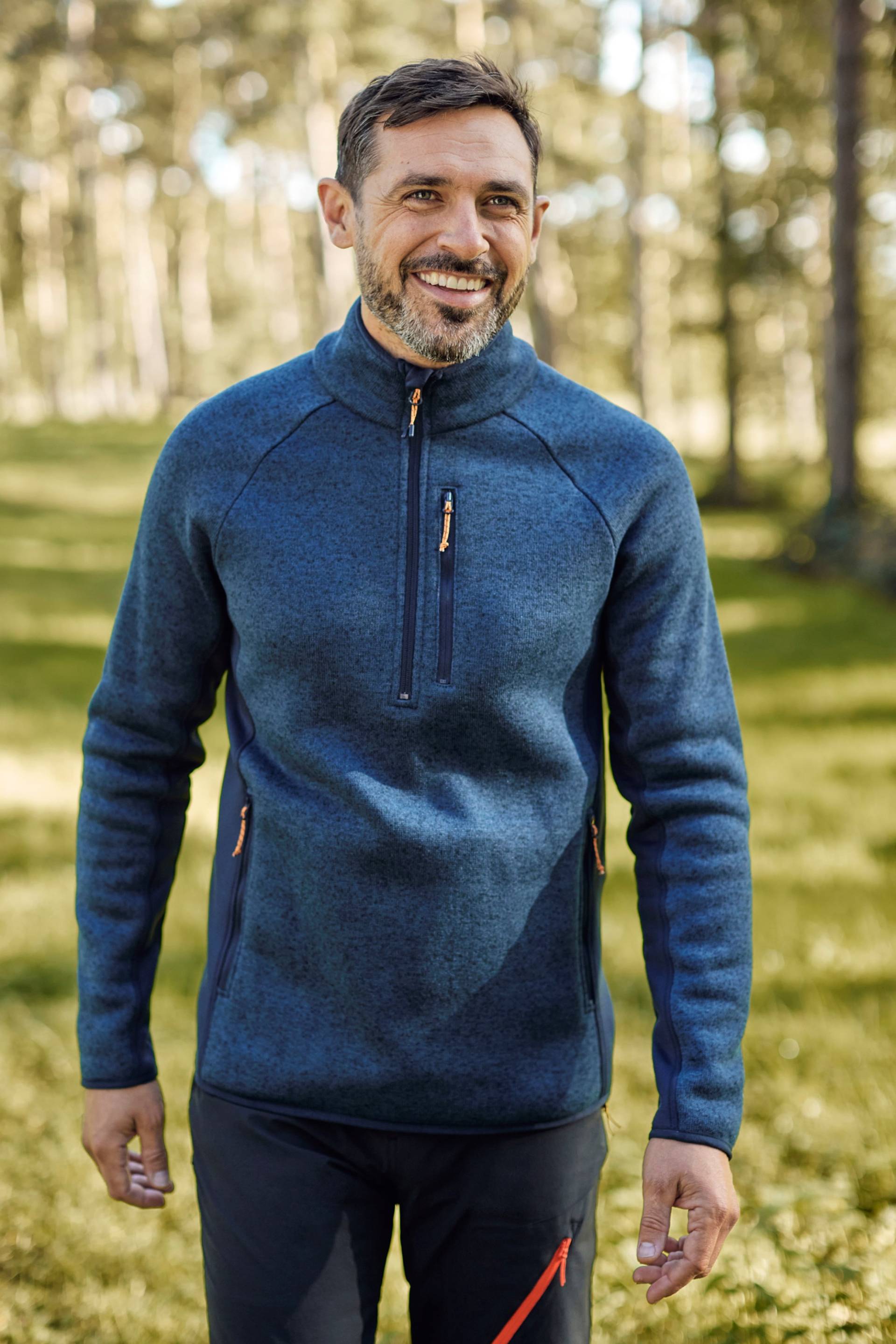 Treston Fleece mit halblangem Reißverschluss für Herren - Marineblau von Mountain Warehouse