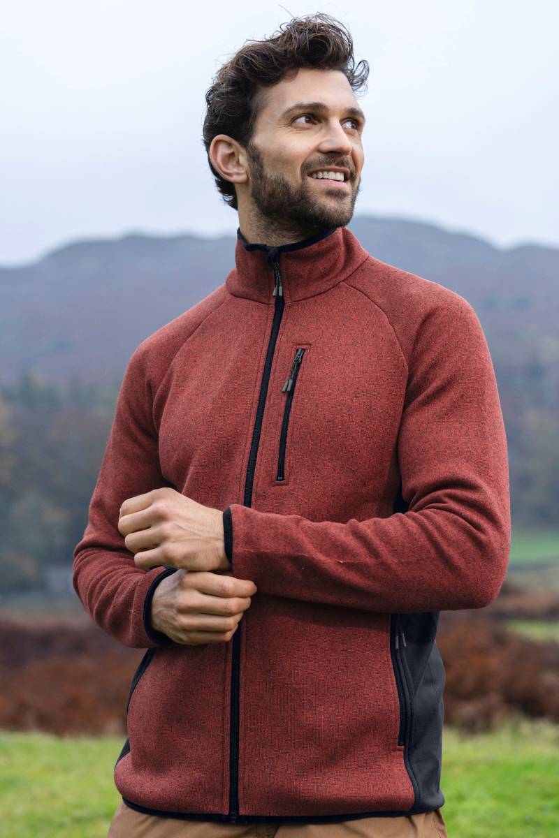 Treston Herren-Fleece-Jacke - Dunkel Rot von Mountain Warehouse