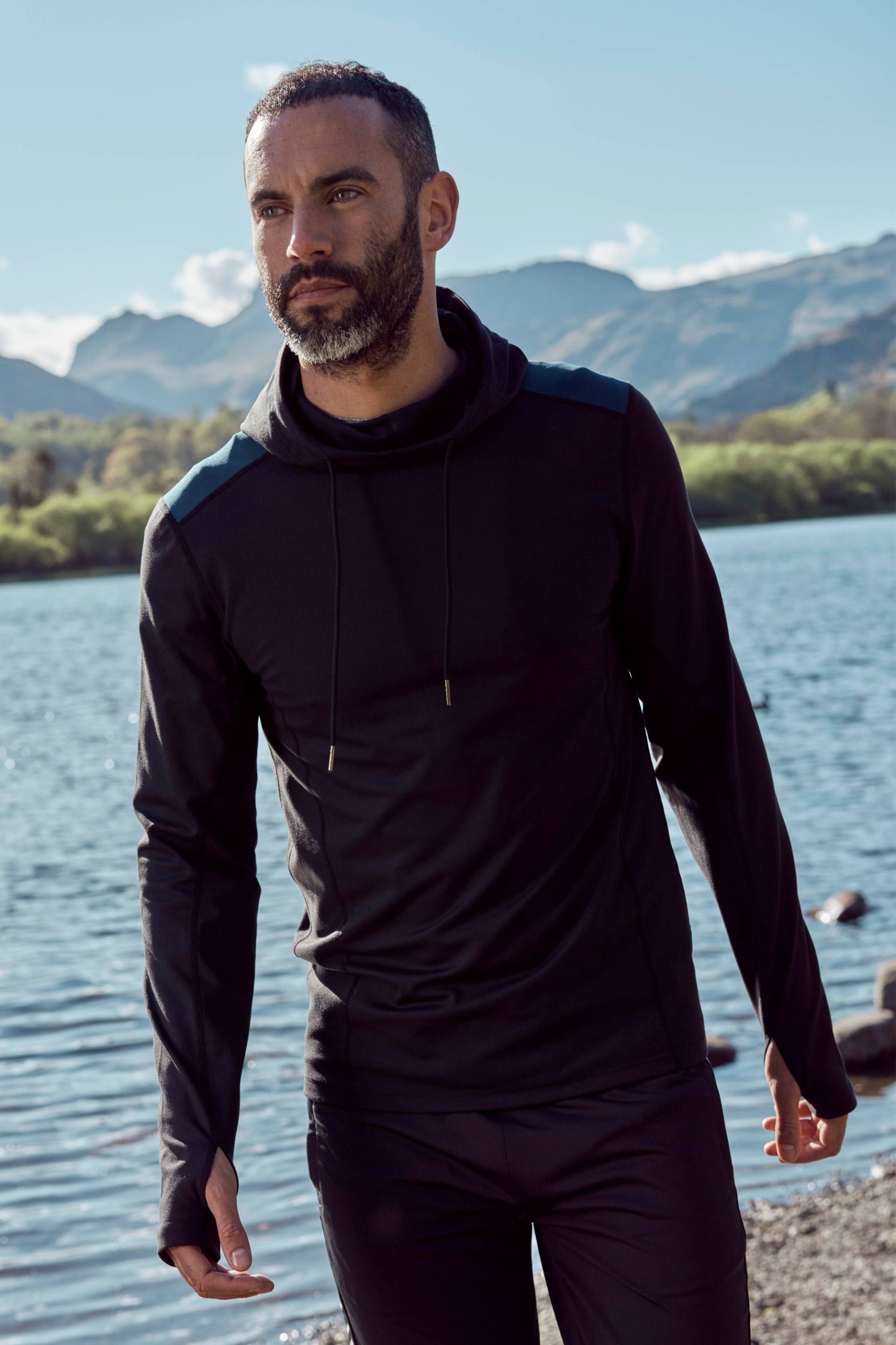 Vault recycelter Aktiv-Kapuzenpullover für Herren - Schwarz von Mountain Warehouse