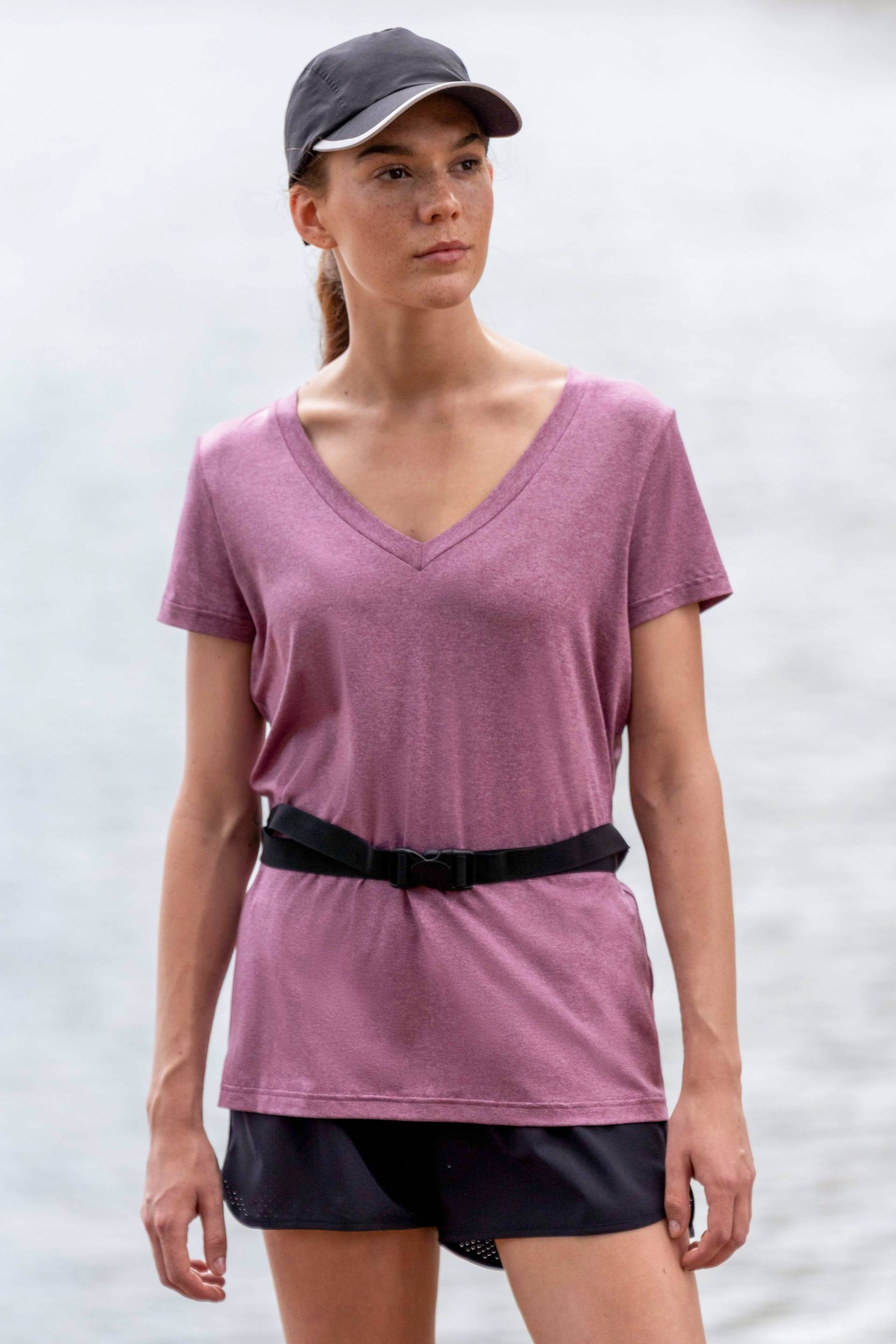 Vitality Damen T-Shirt mit V-Ausschnitt - Rosa von Mountain Warehouse