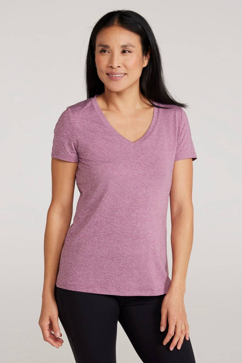 Vitality Damen T-Shirt mit V-Ausschnitt - Rosa von Mountain Warehouse