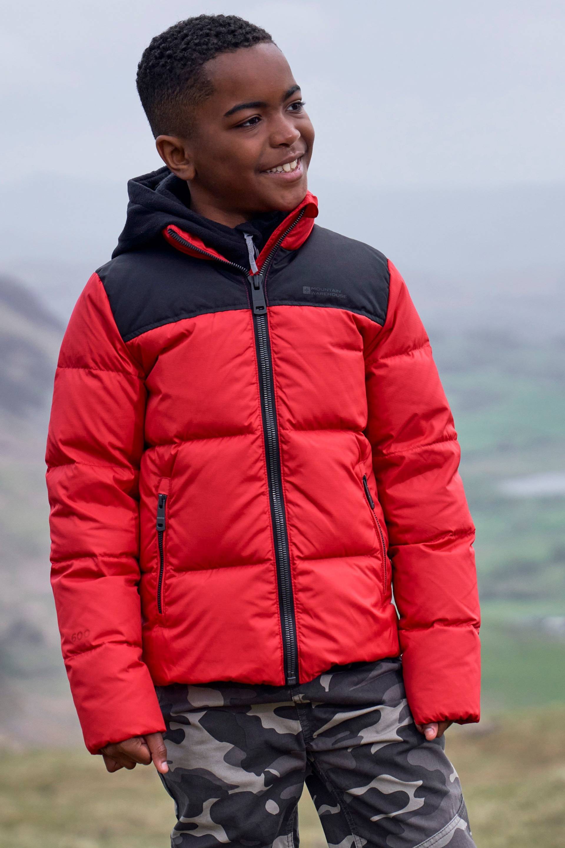 Voltage Extreme Daunen-Kinderjacke - Rot von Mountain Warehouse