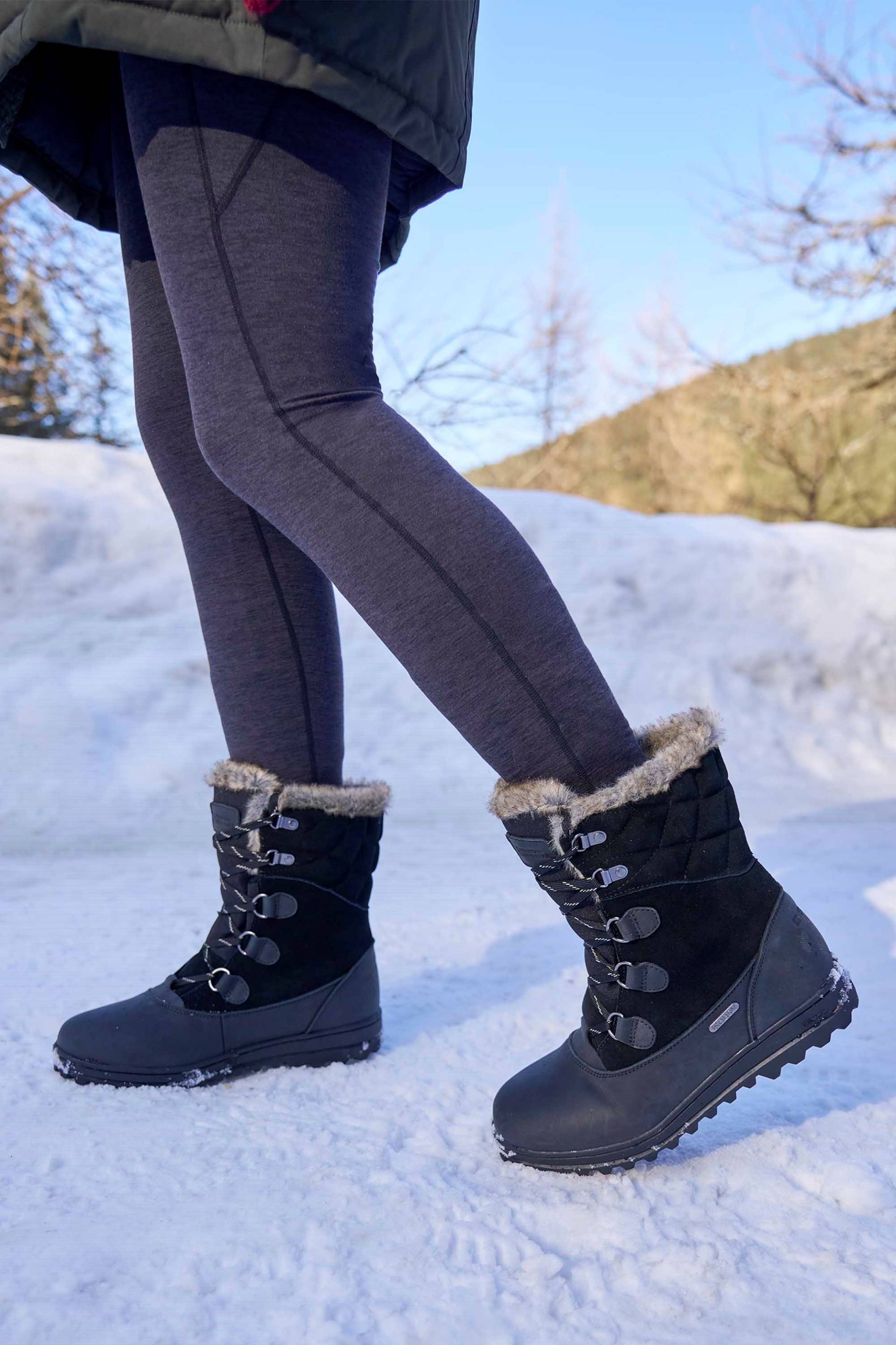 Vostock Wasserdichte Damen Thermo-Schneestiefel - Schwarz von Mountain Warehouse